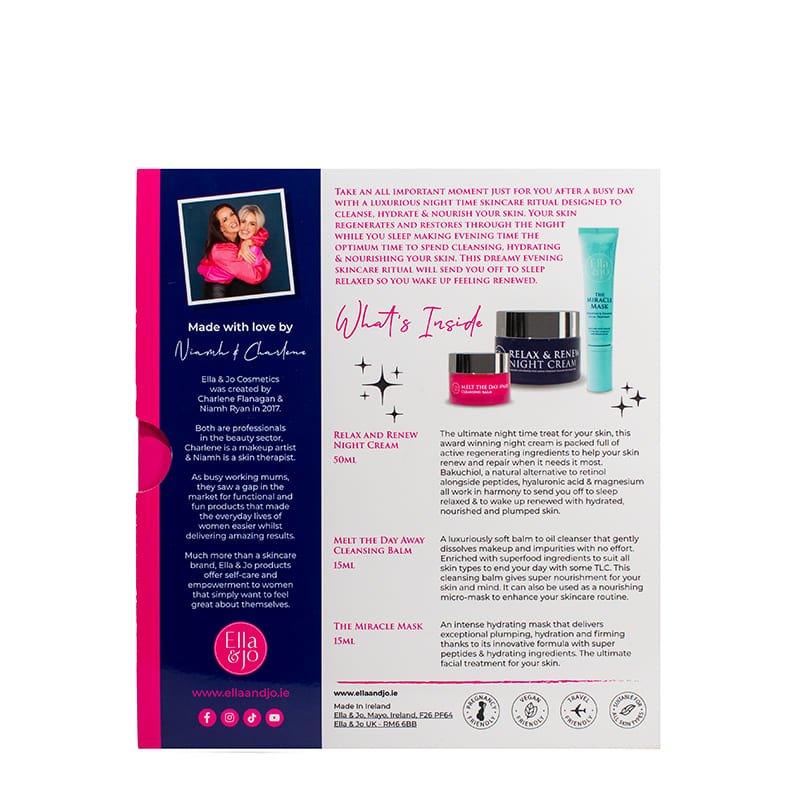 Ella & Jo Dreamy Skincare Ritual Gift Set - Hydrating Facial Care Kit with Cleanser, Toner & Moisturizer - Perfect for Self-Care, Spa Day & Gift Giving (Limited Edition)