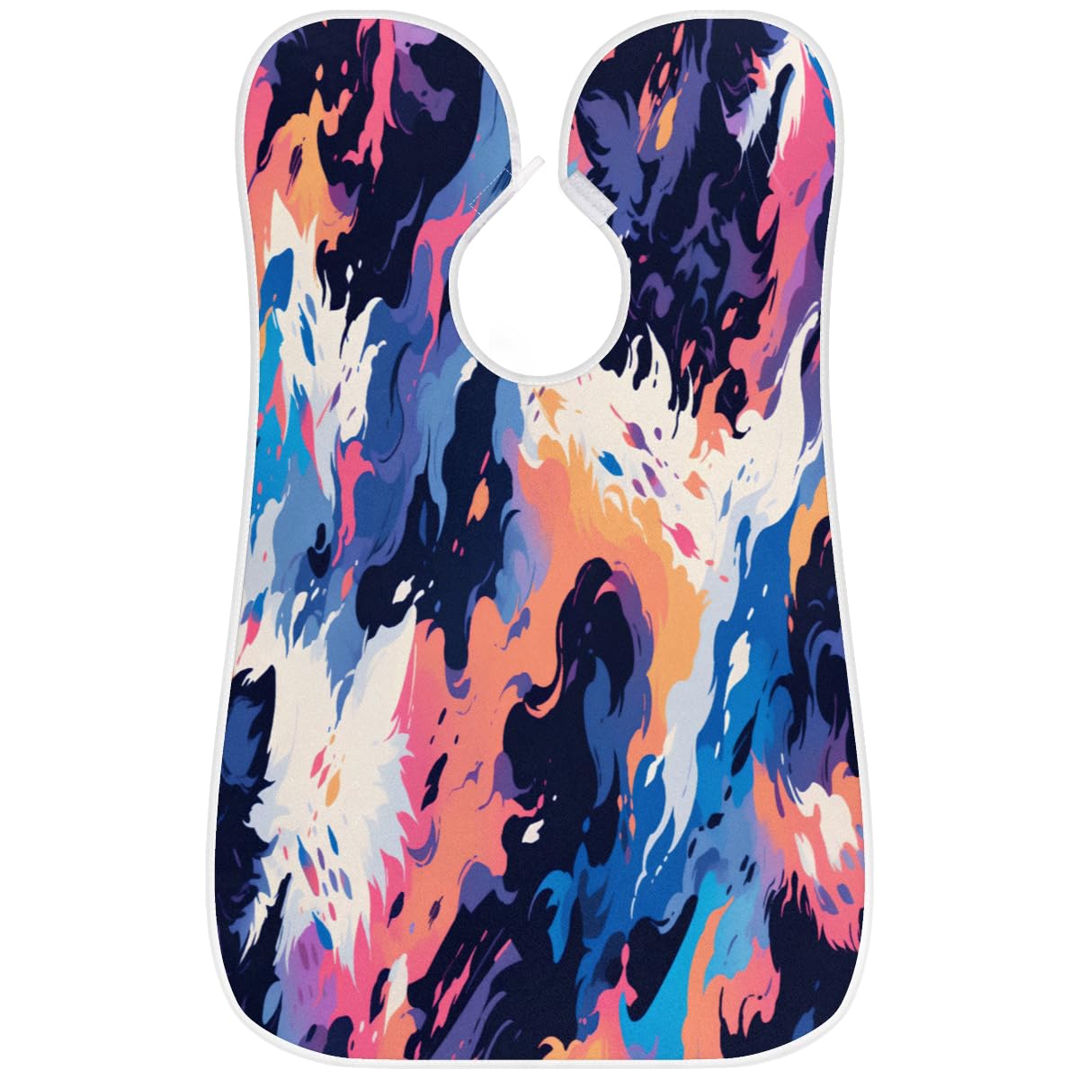Colorful Camouflage Print Beard Shaving Bib for Men - Waterproof Hair Dye Apron & Makeup Cape - Barber Accessories for Beard Trimming, Haircut & Styling - Perfect for Home Grooming & Salon Use - Great Gift Idea for Barbers & Stylists