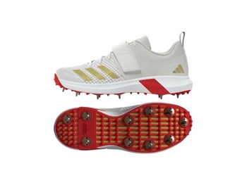 Adidas Adipower Vector Gold Met Cricket Shoes for Bowling - Lightweight & Durable Spiked Cricket Footwear for Professional Players & Practice Sessions