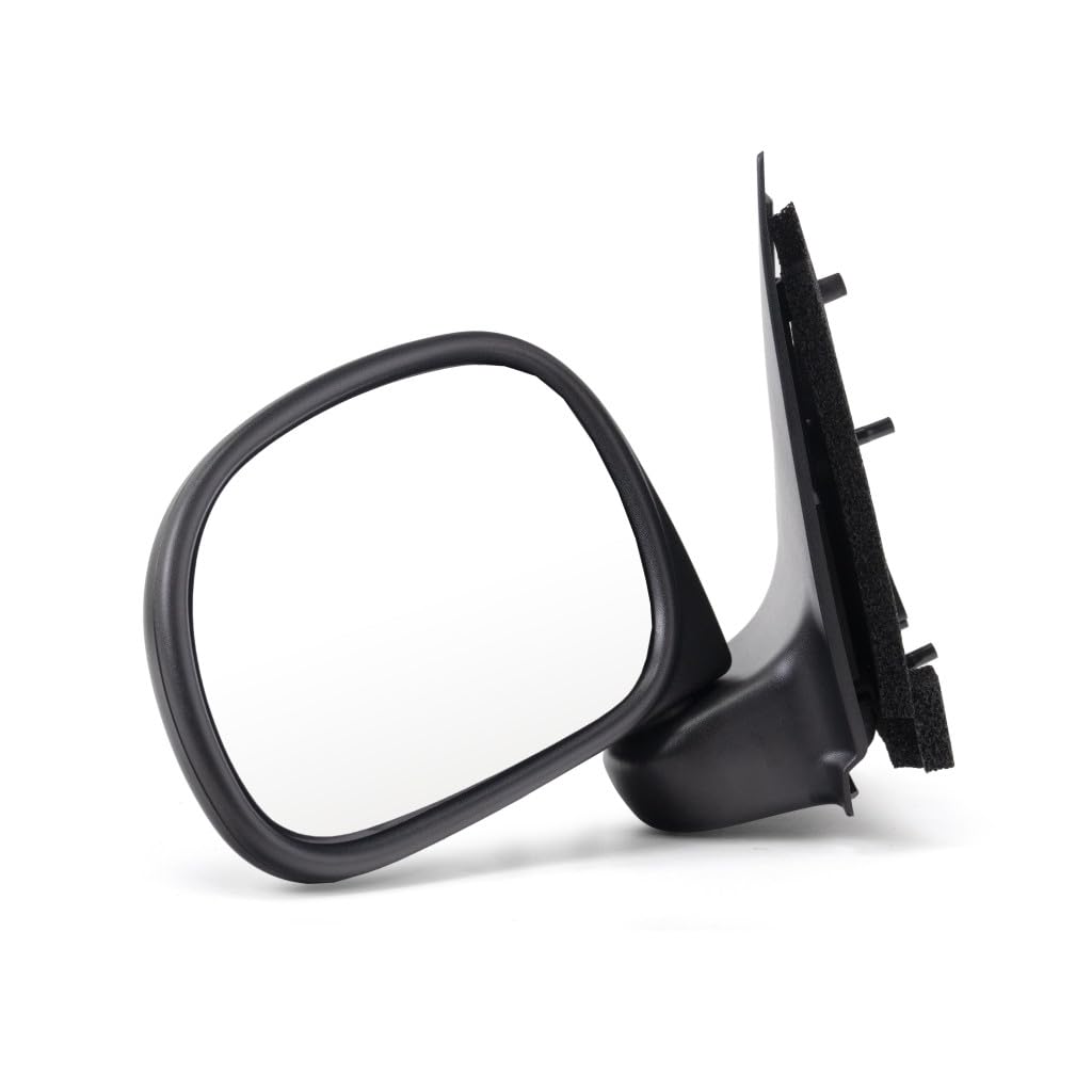2002-2004 Ford F-250 Driver Side Manual Black Rectangular Door Mirror Replacement (Fits 1L3Z-17683-GAA, FO1320132) - Perfect for Pickup Truck Repair & Off-Road Adventures