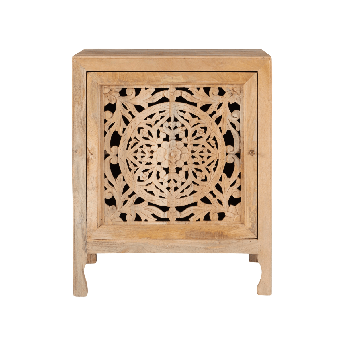 Hand Carved Wooden Cabinet - Handmade Indian Design Solid Wood Furniture for Living Room, Bedroom & Home Decor | Traditional Storage Solution for Home Organization