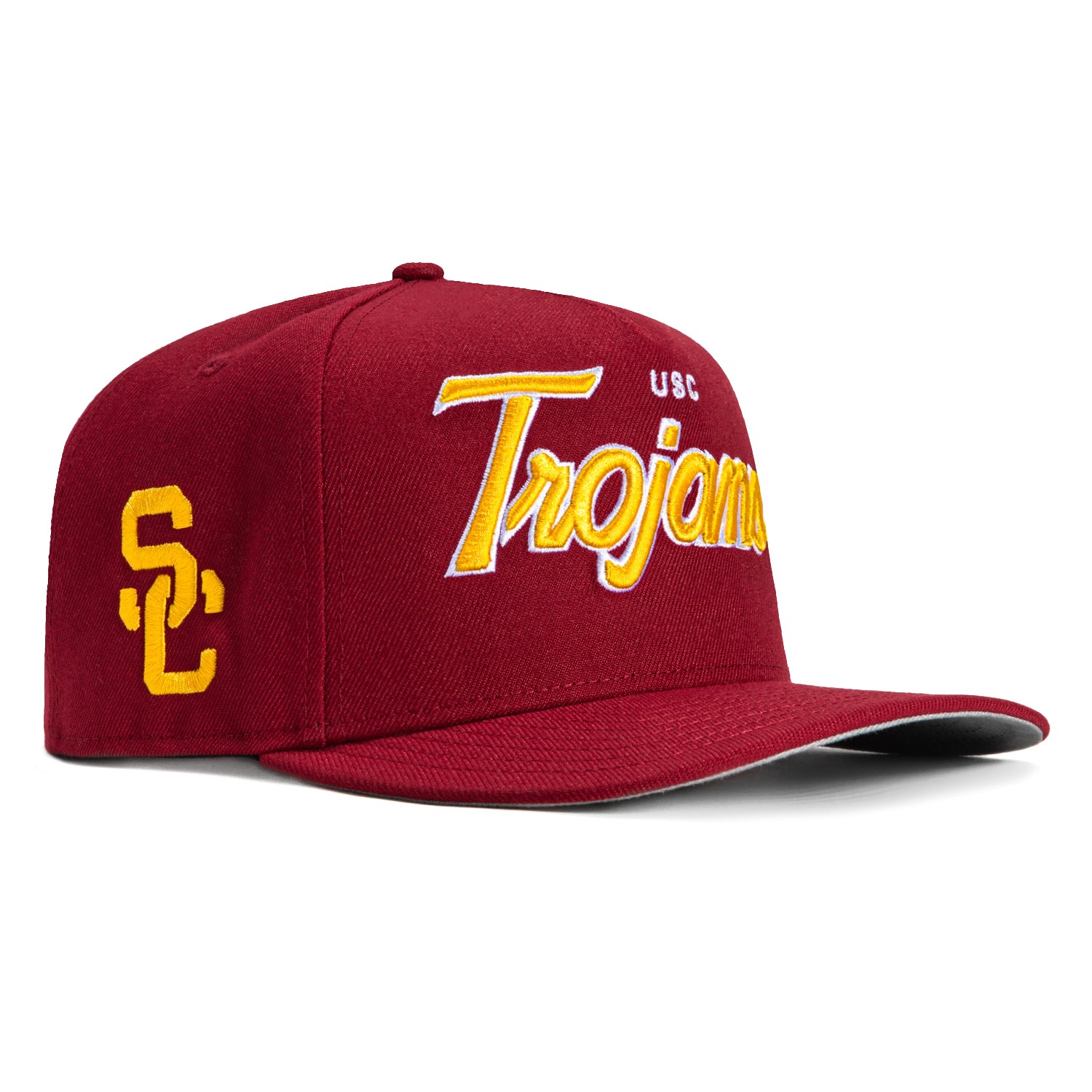 New Era 9Fifty USC Trojans Snapback Hat with Logo Patch - Maroon | Adjustable A-Frame Baseball Cap for Men & Women | Perfect for Game Day, Tailgating & College Fan Fashion