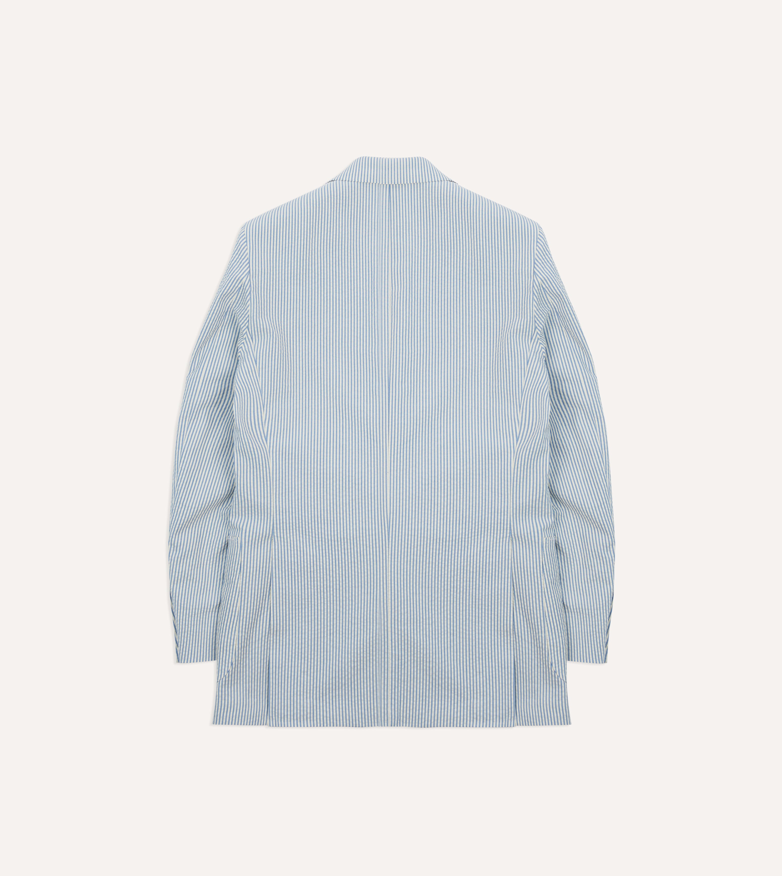Premium Seersucker Cotton Tailored Jacket for Men - Lightweight Summer Blazer with Breathable Fabric - Perfect for Weddings, Business Casual & Outdoor Events