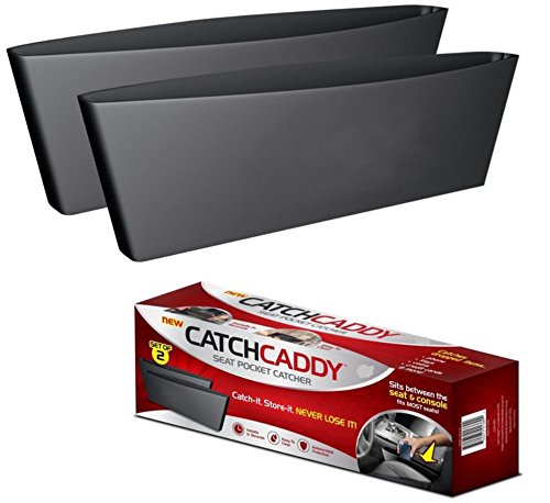 Car Seat Organizer - Catch Caddy Car Seat Catcher (2-Pack) | Perfect for Kids Snacks, Toys & Trash | Ideal for Road Trips & Family Travel