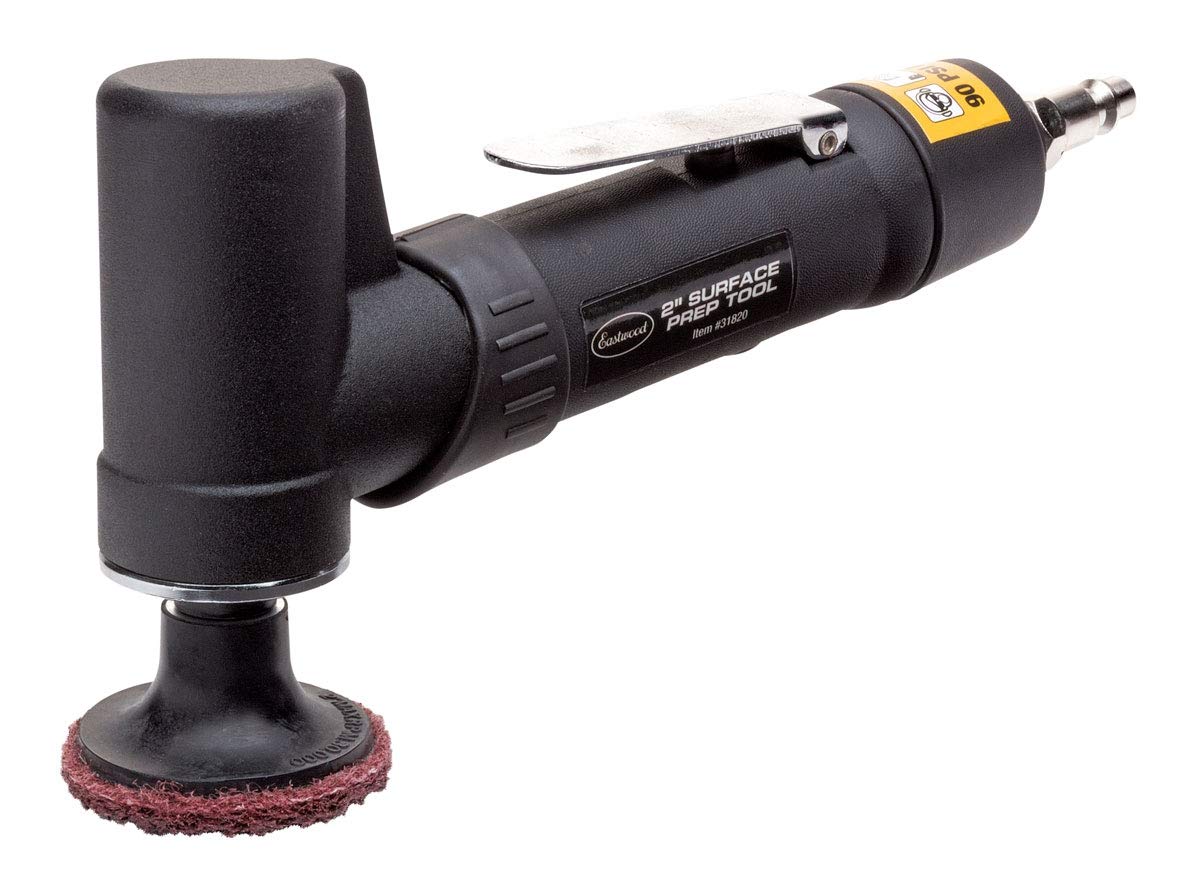 Eastwood 2 Inch Air Pneumatic Orbital Sander - 90 Degree Right Angle Disc Grinder & Polisher for Metal, Wood & Auto Body Surface Prep | Perfect for DIY, Woodworking & Automotive Restoration Projects
