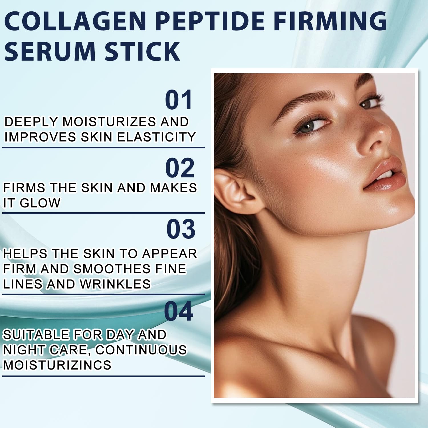 2-Pack Collagen Peptide & Retinol Firming Serum Stick for Face & Neck – Anti-Aging Treatment to Tighten Wrinkles, Laugh Lines & Improve Skin Elasticity – Perfect for Daily Skincare Routine & Travel
