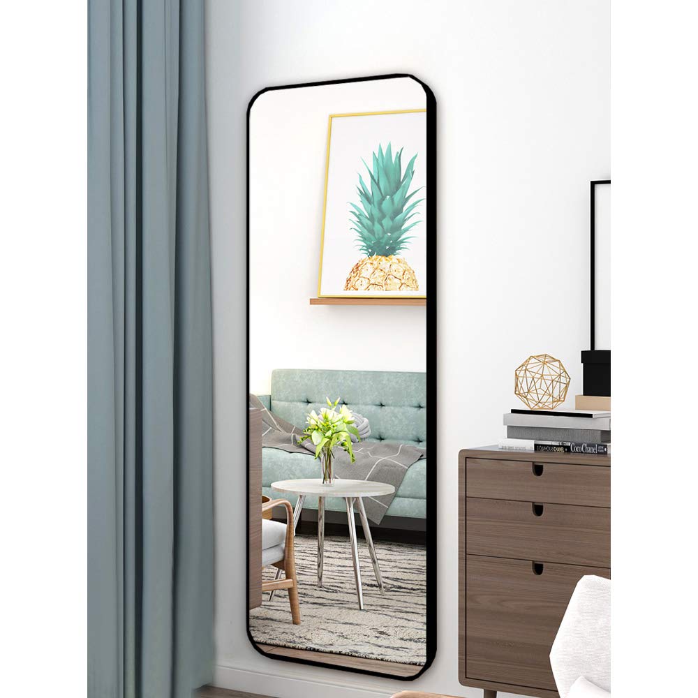 Full-Length Mirror 40x120cm - Black/White/Gold Wall-Mounted Dressing Mirror for Bedroom, Bathroom & Vanity - Shatterproof & Easy Installation Home Decor