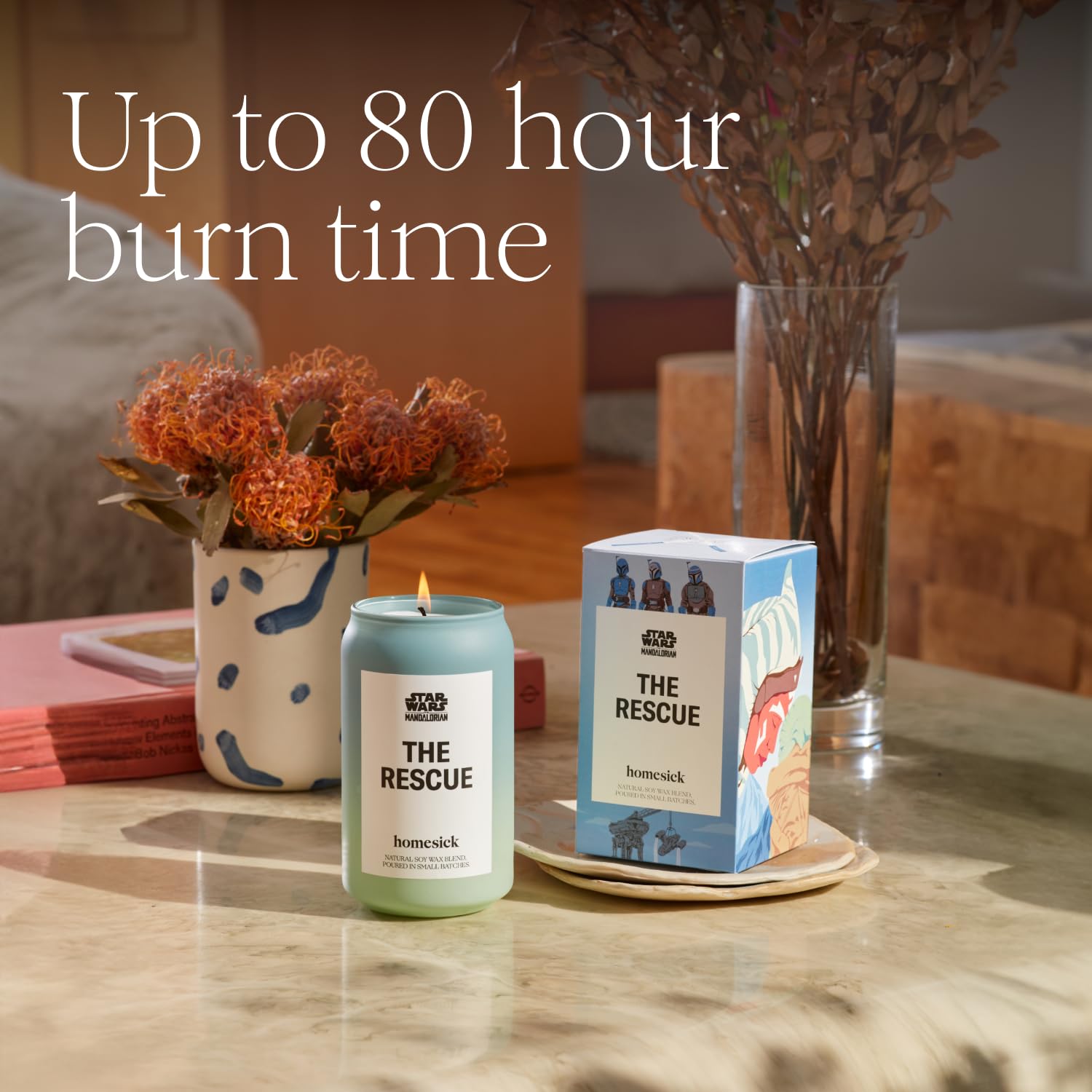 Homesick Premium Scented Candle - Indiana (Honeysuckle, Rosewater & Musk) | 13.75 oz Soy Blend Candle | 60-80 Hour Burn Time | Natural Aromatherapy for Relaxation & Stress Relief | Perfect for Home Decor, Meditation & Cozy Evenings