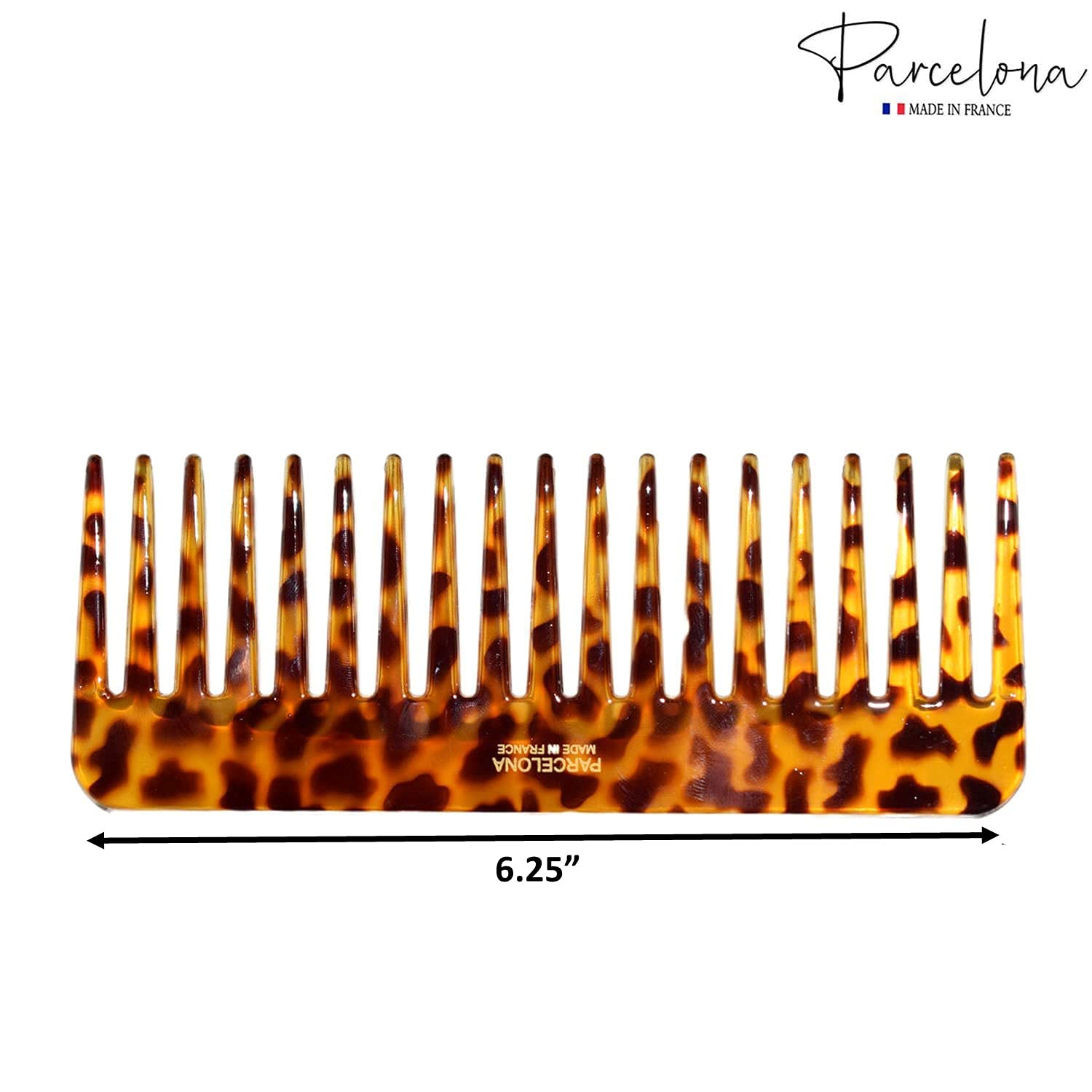 Parcelona French Wide Detangle Leopard Print 6.25