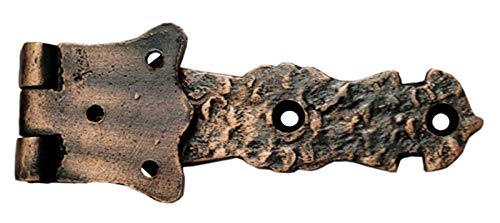 Adonai Hardware Abez Antique Cast Iron Cabinet Hinges - 5.6 Inch, 20 Pack, Antique Copper Finish - Vintage Style Hinges for Kitchen Cabinets, Furniture & DIY Home Improvement Projects