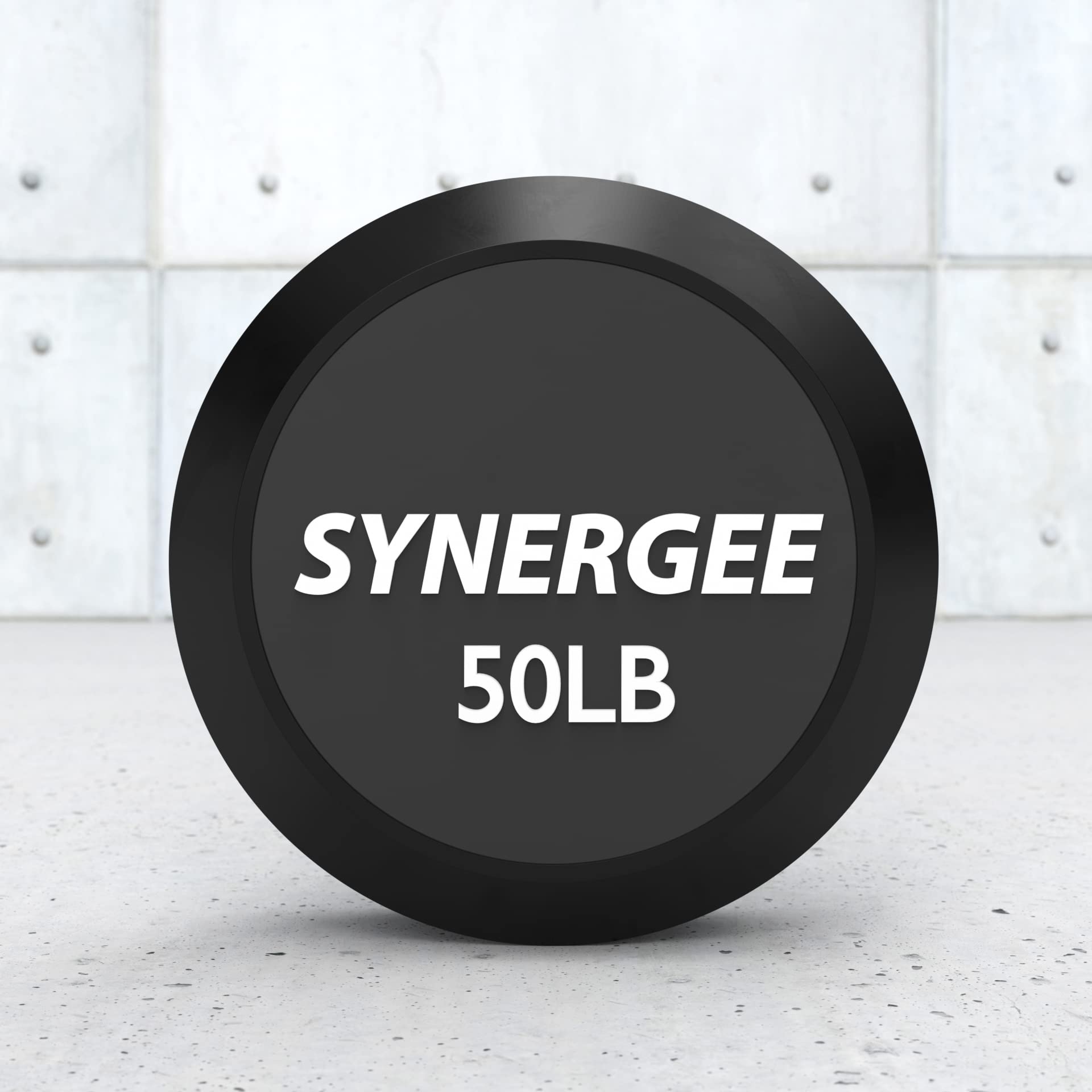 Synergee Fixed Barbell Pre-Weighted Straight Steel Bar with Rubber Weights - Home Gym Strength Training Equipment for Weightlifting & Fitness