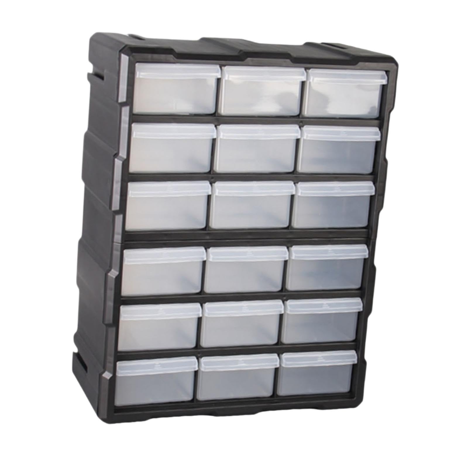 18-Drawer Professional Wall Mount Tool Chest - Multifunctional Craft Cabinet & Bead Storage Organizer for DIY, Jewelry Making, and Workshop Tools - Perfect for Home, Garage, and Office Organization