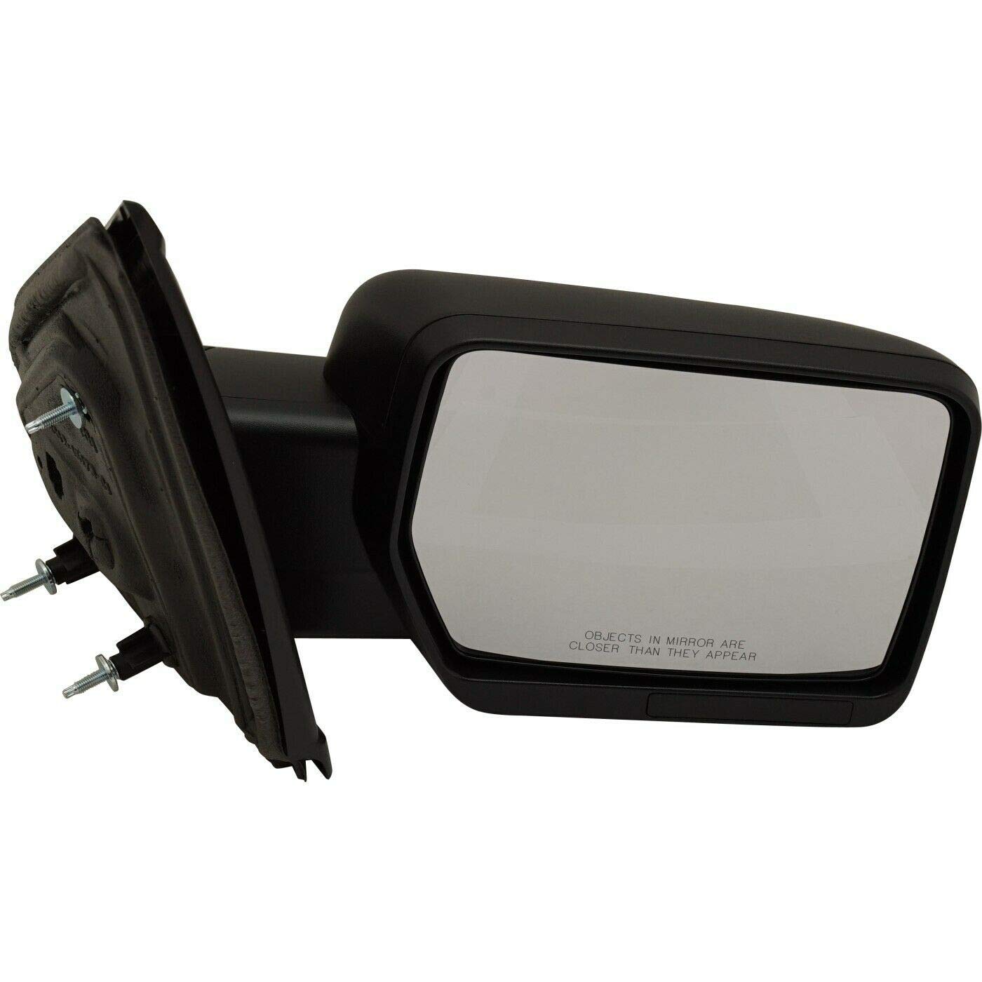 HuaZo Manual Folding Black Automotive Mirror - Compatible with 2009-2010 Ford F-150 Right Side (Part #9L3Z17682AA, FO1321347) - Perfect for Trucks, Pickups & SUVs - Enhances Safety and Visibility on Roads
