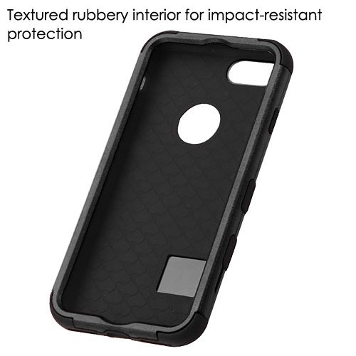 Premium Asmyna Shockproof Phone Case for Apple iPhone 7 - Slim Fit Natural Black/Black Cover | Perfect for Everyday Protection & Outdoor Activities