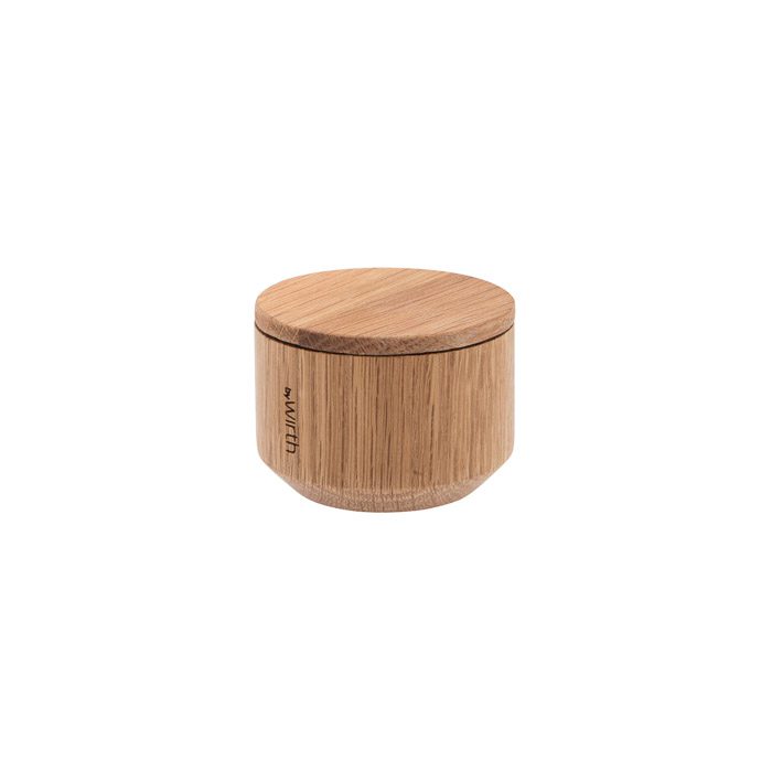 EKTA LIVING 'Salt Me' Natural Oak Salt Dish with Lid - Premium Oil-Finished Wooden Salt Cellar for Kitchen, Dining Table & Countertop Decor
