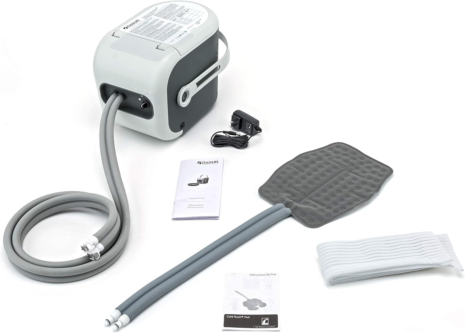 Ossur Cold Rush Cold Therapy Machine System with Pads - Pain Relief & Recovery for Knee, Shoulder, and Post-Surgery Rehabilitation