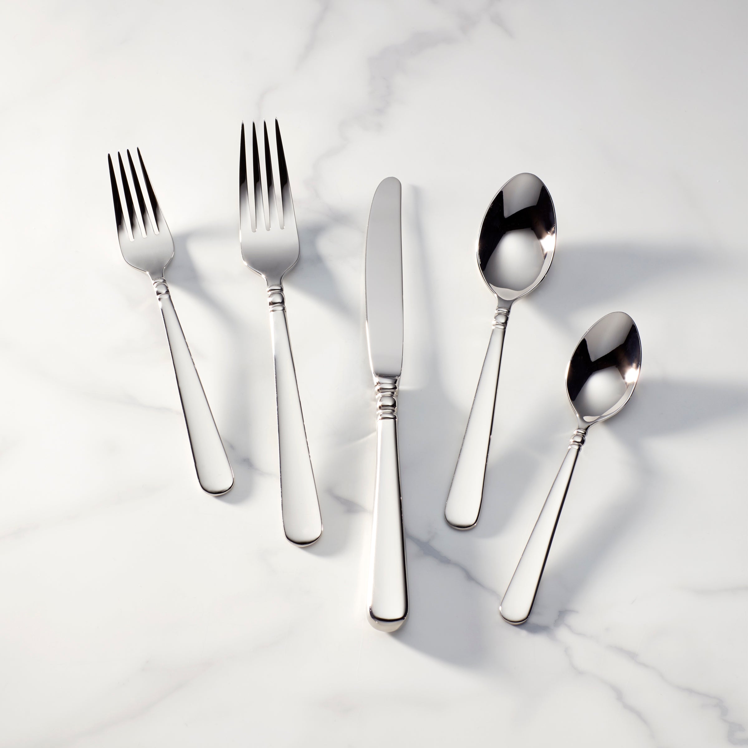 Pearl Platinum 20-Piece Stainless Steel Flatware Set - Elegant Silverware for Dining, Wedding Gifts & Home Entertaining