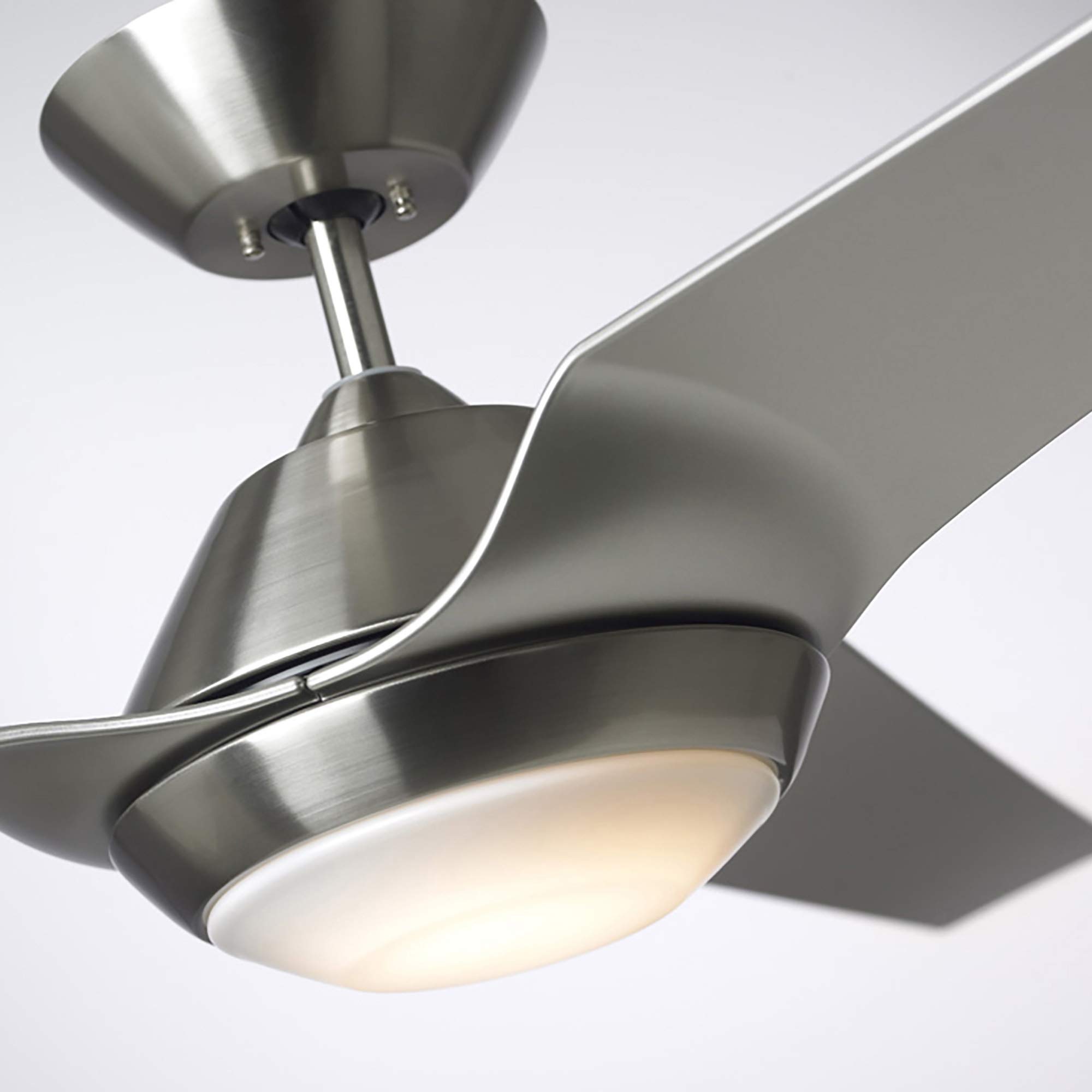 Kathy Ireland Home Sweep Eco WiFi Smart Ceiling Fan with Remote Control - 60 Inch Brushed Steel - Energy Efficient Quiet DC Motor - Perfect for Living Room, Bedroom & Outdoor Patio