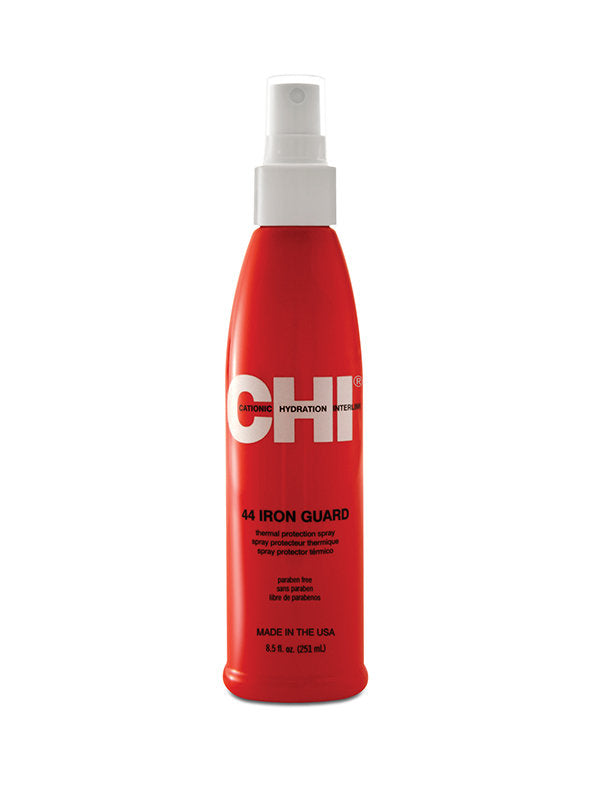 CHI 44 Iron Guard Thermal Protection Spray - 8oz (237ml) Heat Protectant for Hair, Prevents Damage from Flat Irons & Styling Tools - Perfect for Salon & Home Use