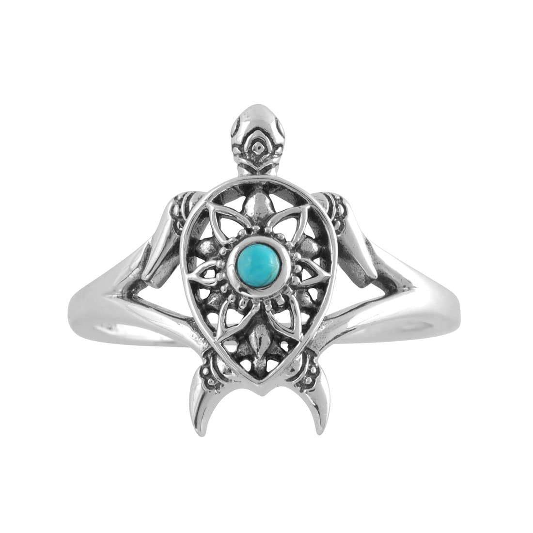 Enlightened Turquoise Spirit Turtle Ring - Handmade Boho Jewelry for Women, Spiritual Healing & Protection - Perfect for Meditation, Yoga & Everyday Wear
