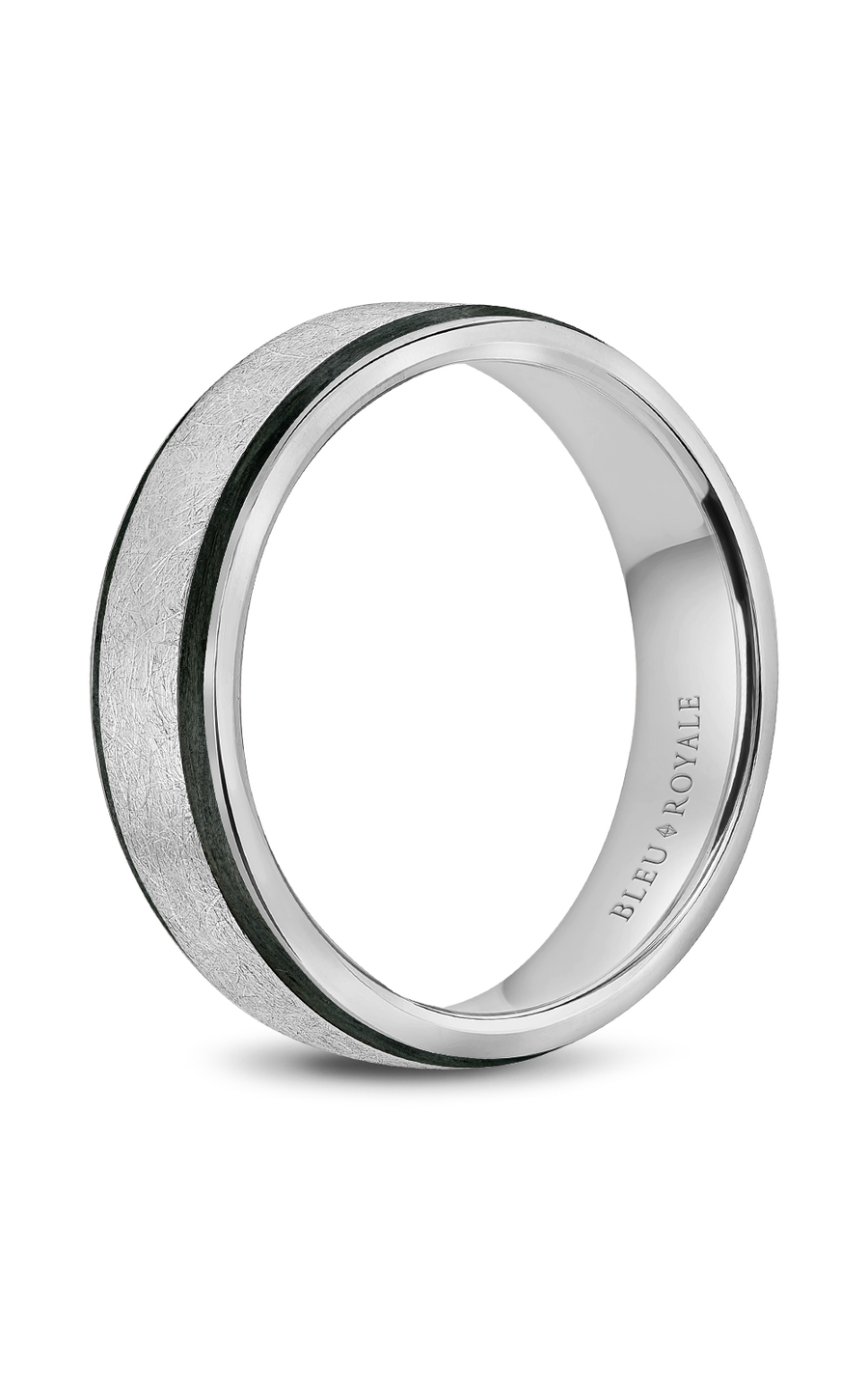 Bleu Royale Men's Wedding Band Ring RYL 048W6 - Elegant Tungsten Carbide Wedding Ring for Grooms, Engagements & Anniversaries - Perfect for Formal Events, Proposals & Special Occasions