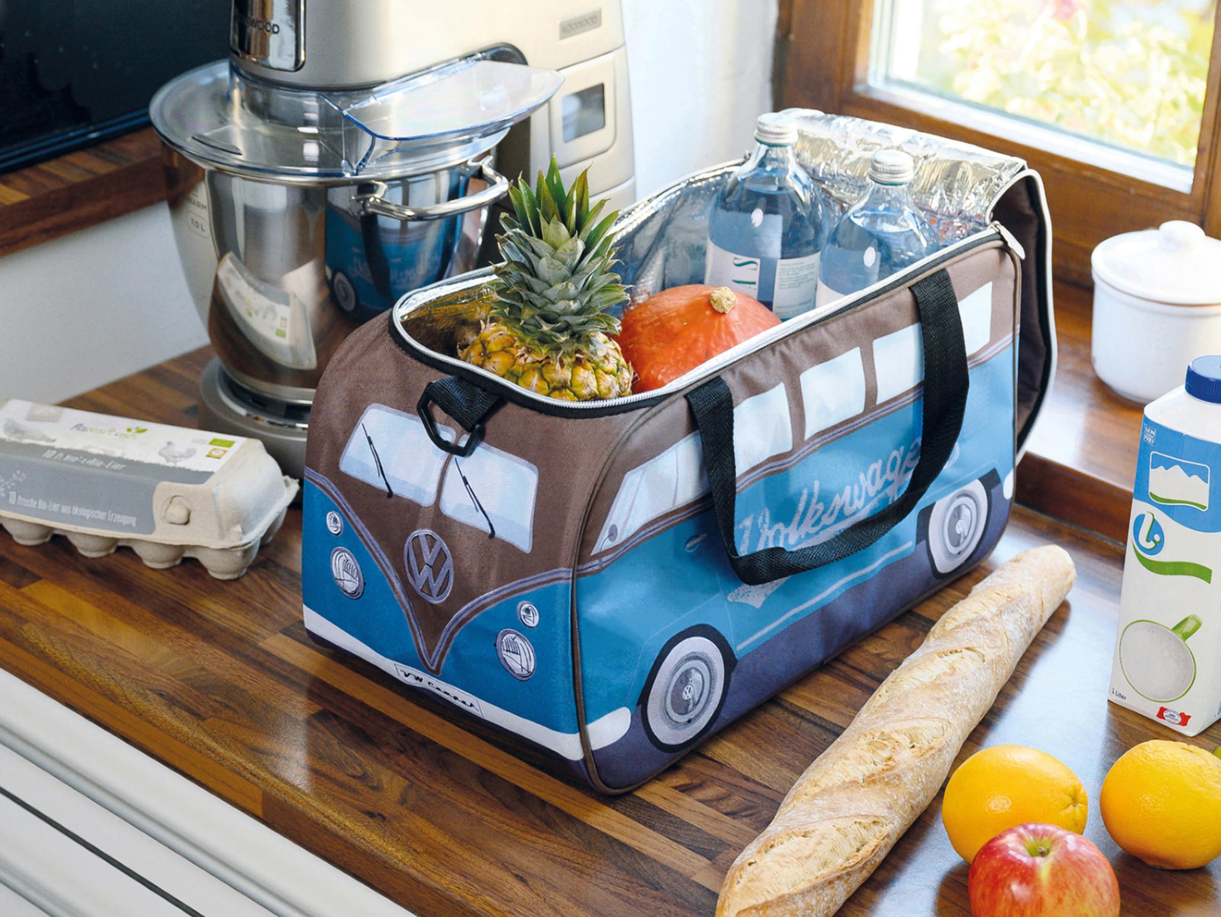 Volkswagen T1 Bus Design Insulated Cooler Bag - 25L/6.6 Gallon Thermal Picnic Lunch Box for Food & Drinks | Camping, Beach, Road Trips & Outdoor Activities