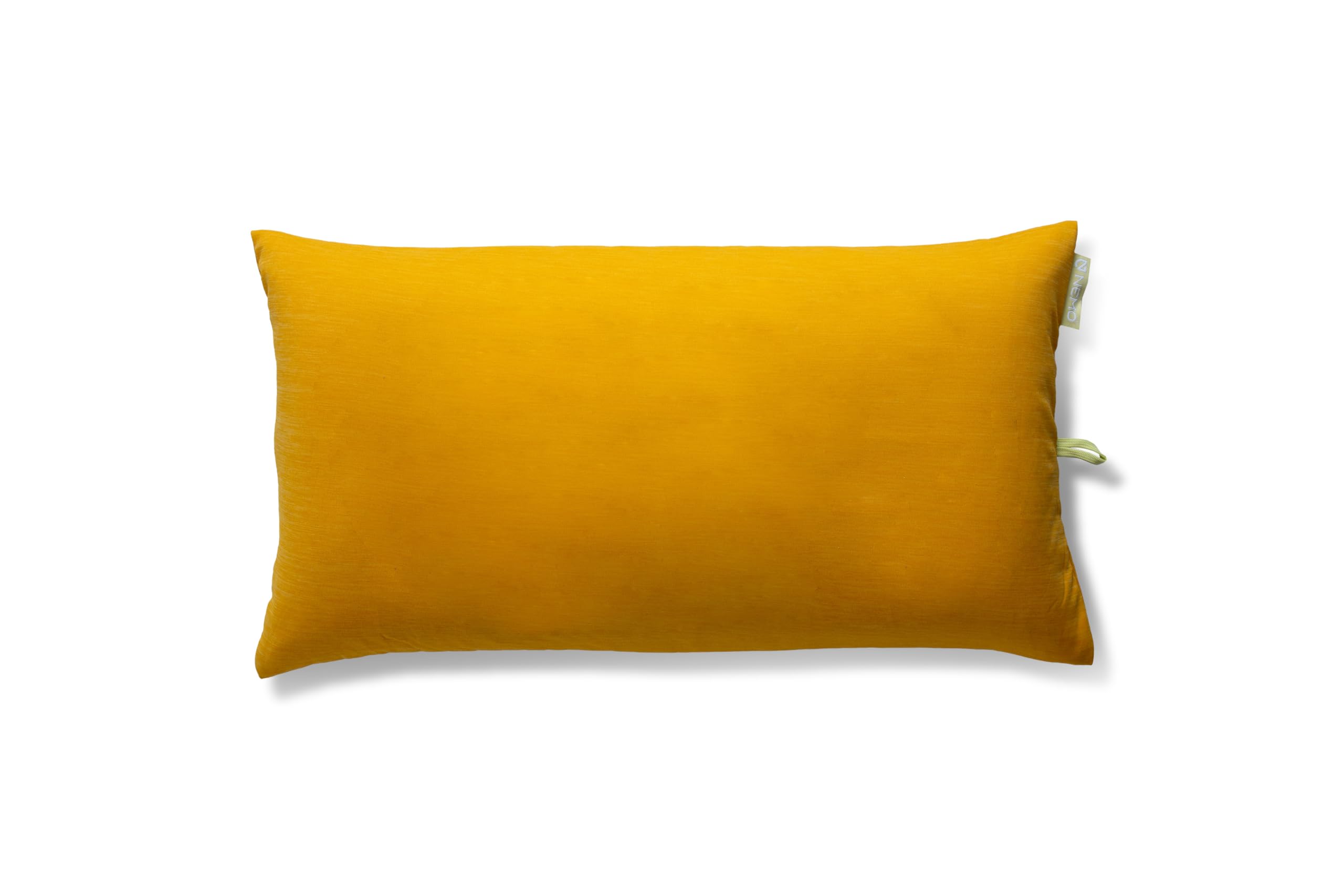 NEMO Equipment Fillo Elite Luxury Inflatable Travel Pillow - Lightweight & Compact for Backpacking, Camping, Hiking - Perfect for Outdoor Adventures & Airplane Travel - Mango/Citron Color