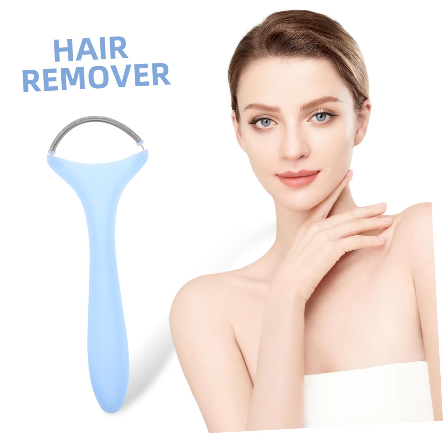Women's Facial Hair Remover - Manual Spring Epilator for Eyebrows, Upper Lip & Chin - Painless Hair Removal Tool for Smooth Skin - Perfect for Home Use & Travel Beauty Routine