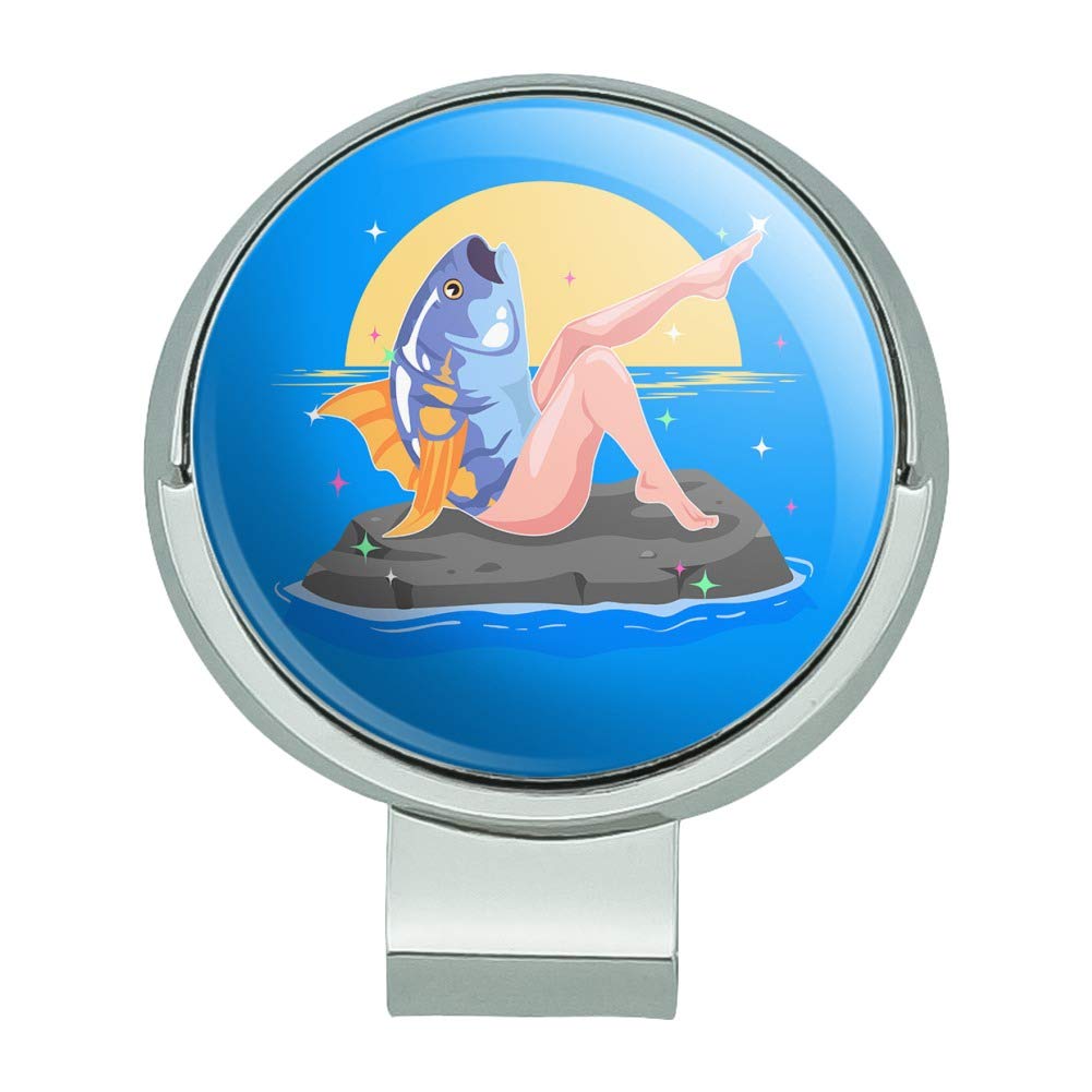 Funny Reverse Mermaid with Tuna Head Golf Hat Clip - Magnetic Ball Marker for Golfers | Novelty Golf Accessories for Men & Women | Perfect for Golf Tournaments, Gag Gifts & Costume Parties