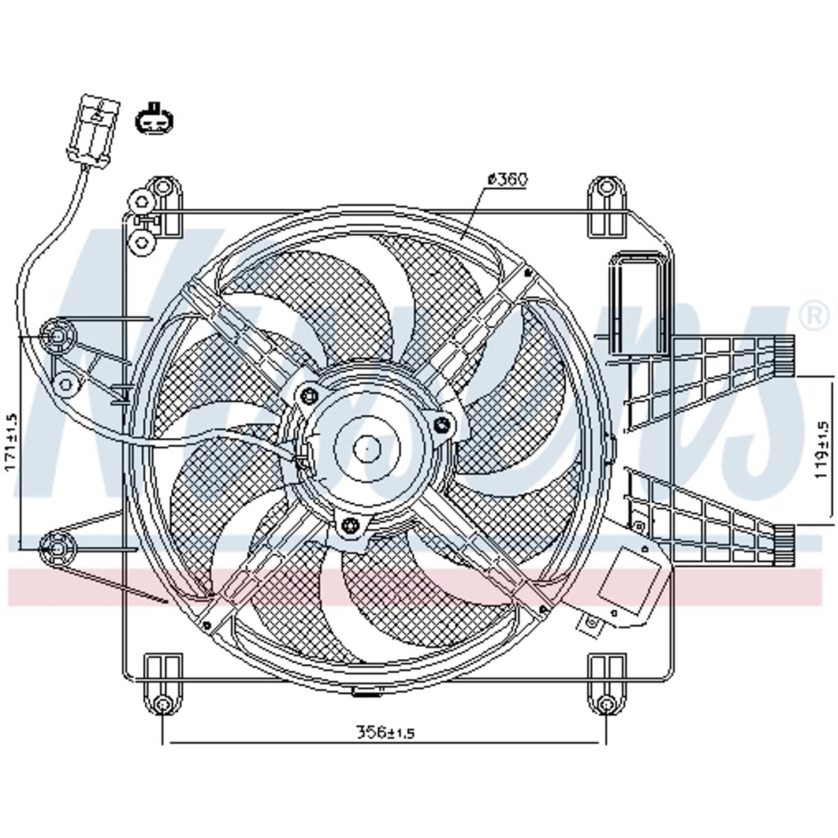 Nissens 85167 Radiator Cooling Fan - High Performance Replacement for Cars & Trucks - Perfect for Overheating Prevention & Engine Cooling