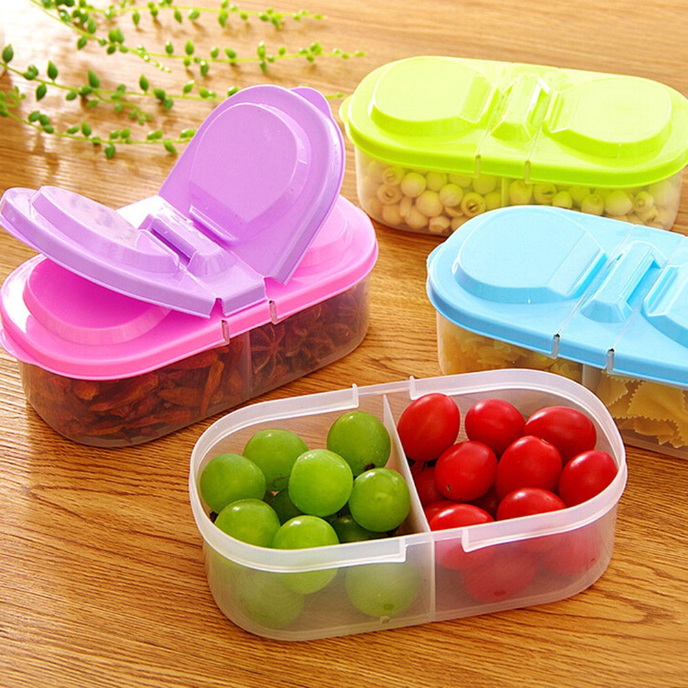 Plastic Food Storage Container for Cereal, Beans, Snacks & Sauces - Airtight Kitchen Organizer with Lid (Pink) - Perfect for Pantry, Picnics & Meal Prep