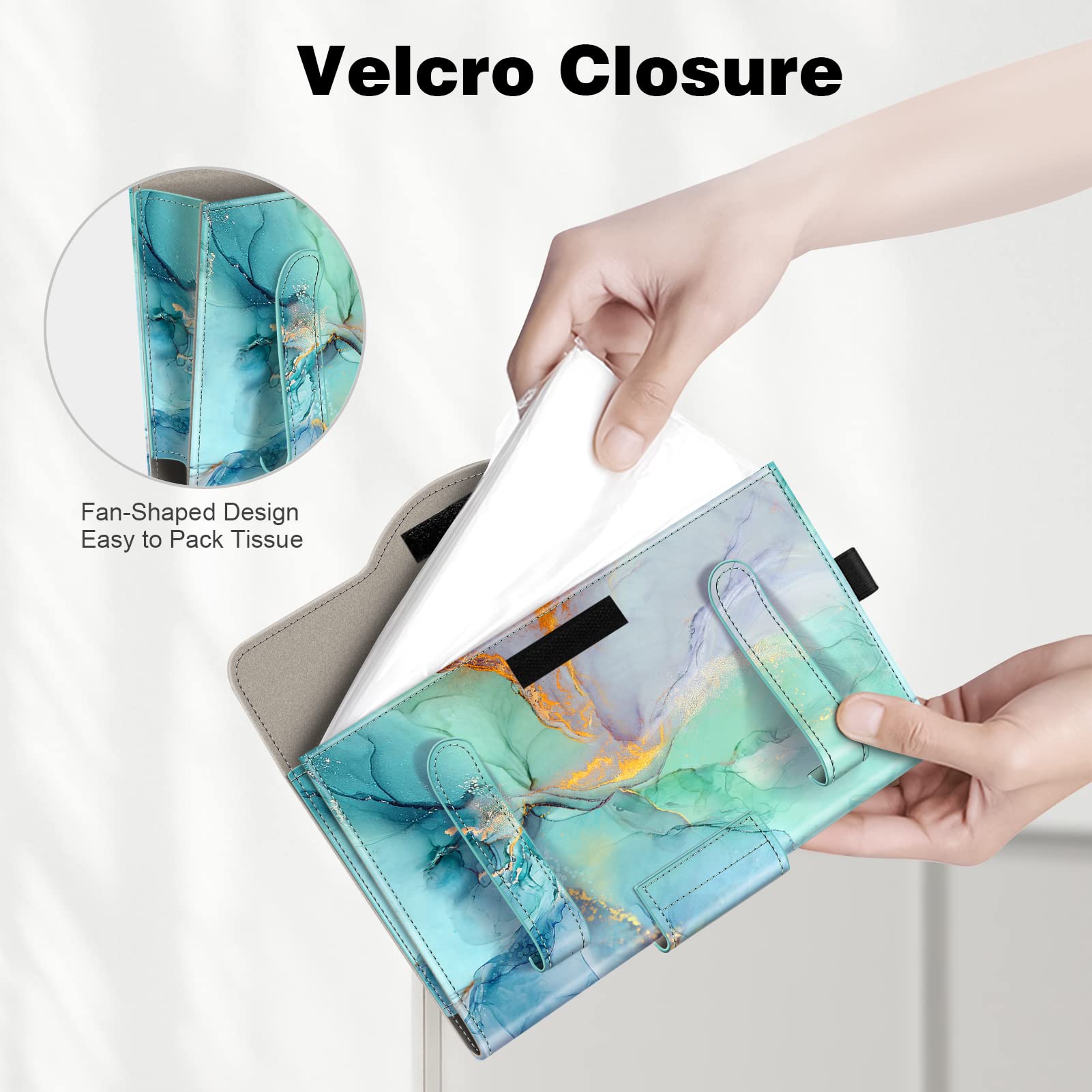 Car Visor Tissue Holder - PU Leather Napkin & Mask Organizer for SUV Truck | On-the-Go Convenience