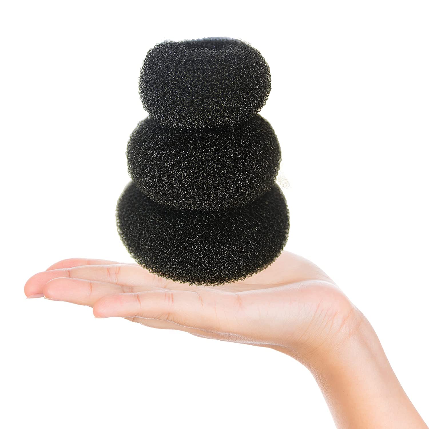 APOEM Hair Donut Bun Maker Set of 3 - Kids Ballet Bun Maker, Sock Bun Hair Tool for Easy Updos - Perfect for Dance Recitals, School & Special Occasions