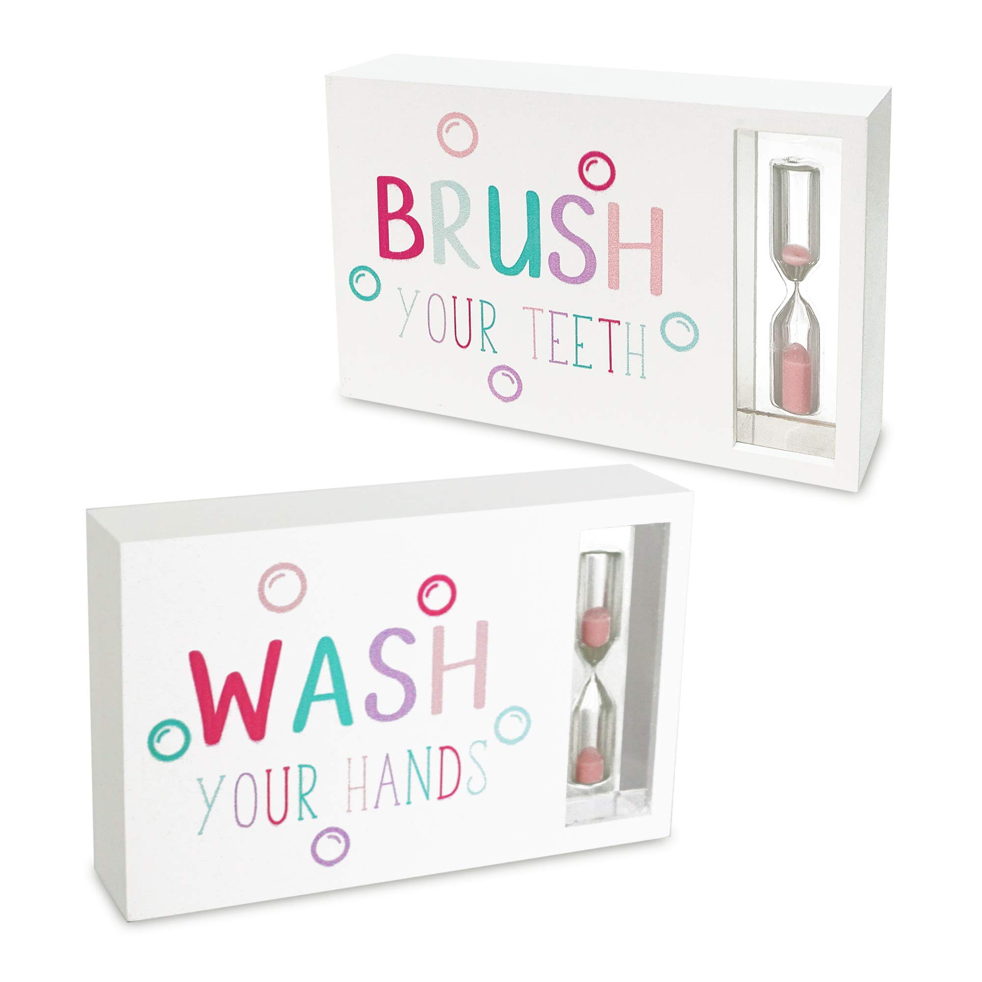 Reversible Kids Sand Timer for Bathroom - Fun Toothbrush & Handwashing Timer for Children | Perfect for Brushing Teeth, Washing Hands & Teaching Time Management (Dream Design)