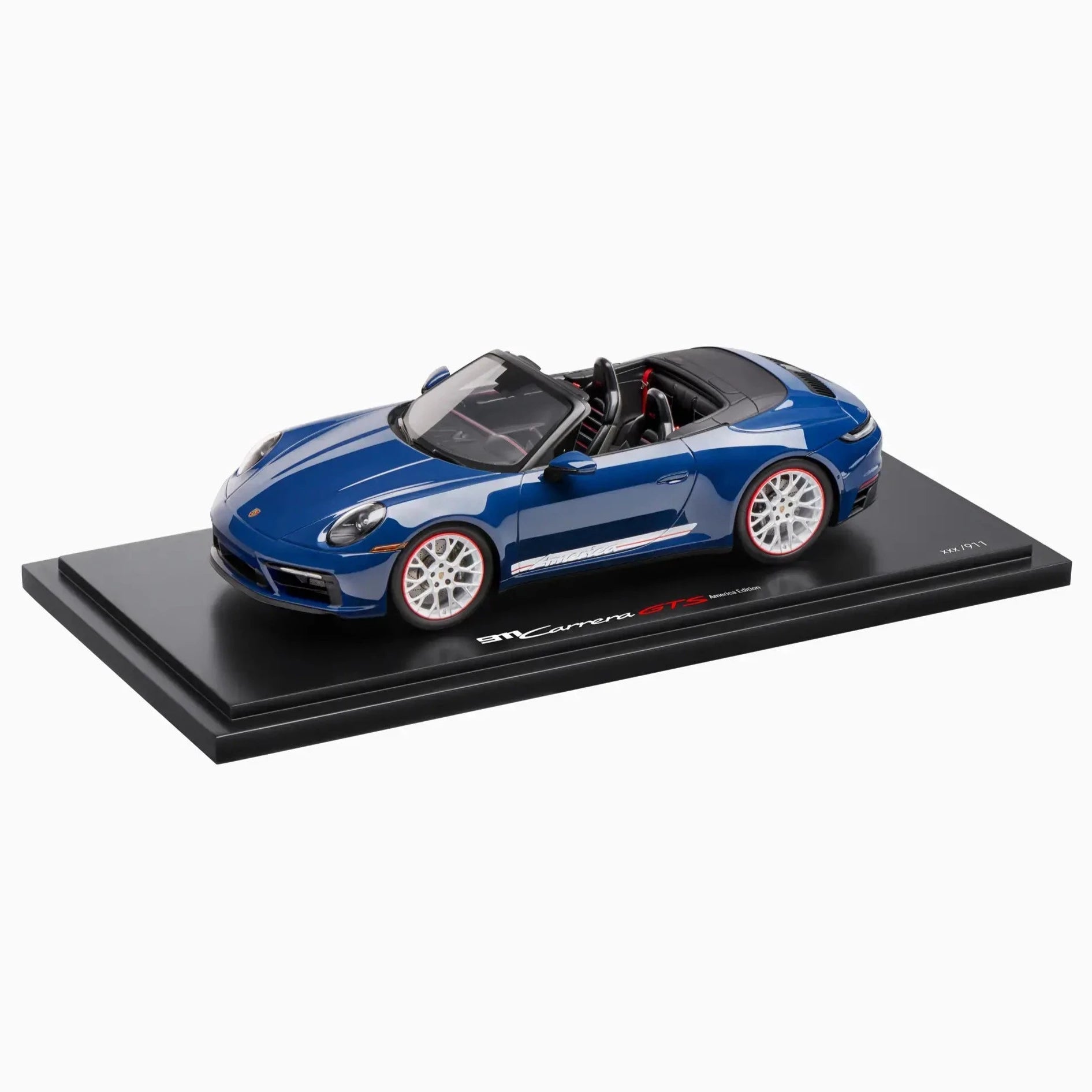 Porsche 911 Carrera GTS Cabriolet America Edition 1:18 Scale Diecast Model Car - Collectible Sports Car for Display, Gifts & Racing Enthusiasts