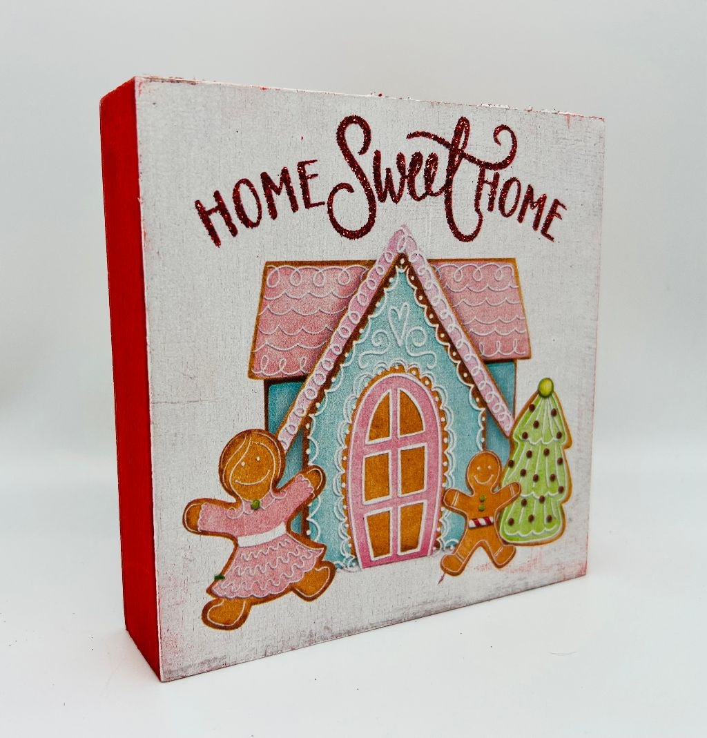 5.9 Inch Wooden Holiday Block Decor - Christmas, Winter, Home & Office Decoration for Festive Seasonal Display