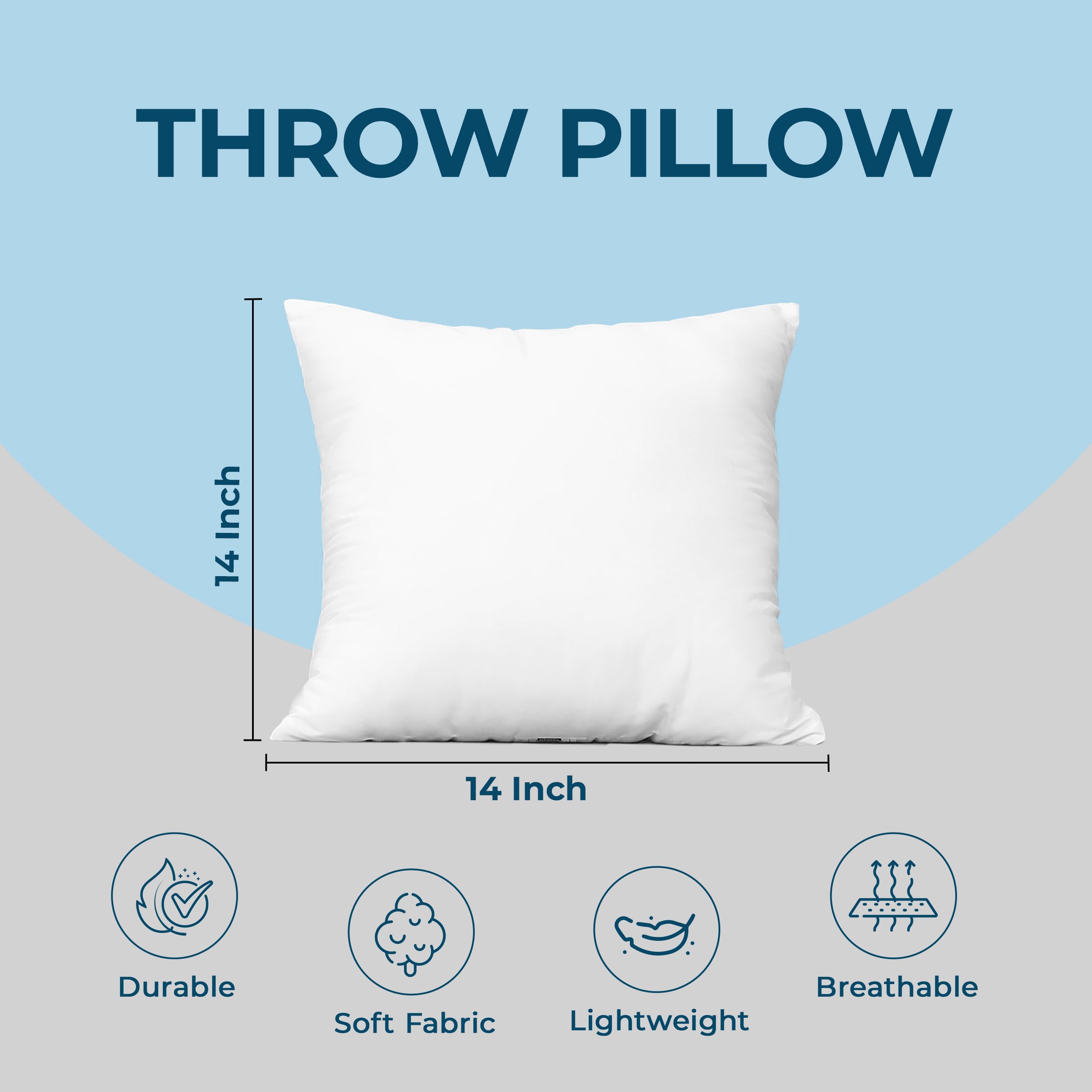 24-Pack Utopia Bedding Decorative Throw Pillows 14x14 Inches - Soft White Couch Pillows for Sofa, Bed & Living Room - Perfect for Home Decor, Accent Pillows & Cozy Comfort