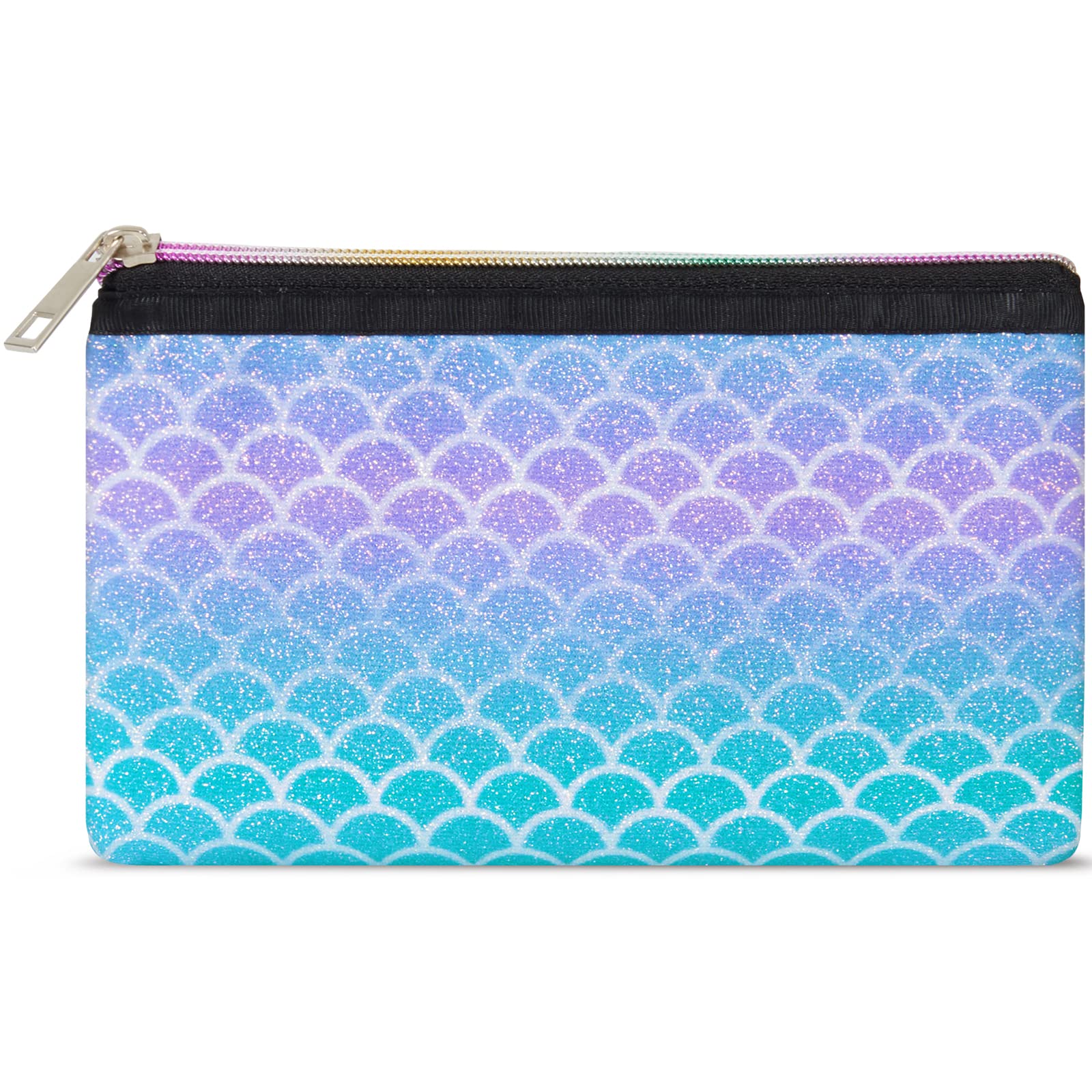 Glitter Mermaid Makeup Bag for Women & Girls - Waterproof Travel Cosmetic Organizer, Toiletry Pouch, Pencil Case - Perfect for Travel, Birthday, Christmas Gifts & Daily Beauty Storage
