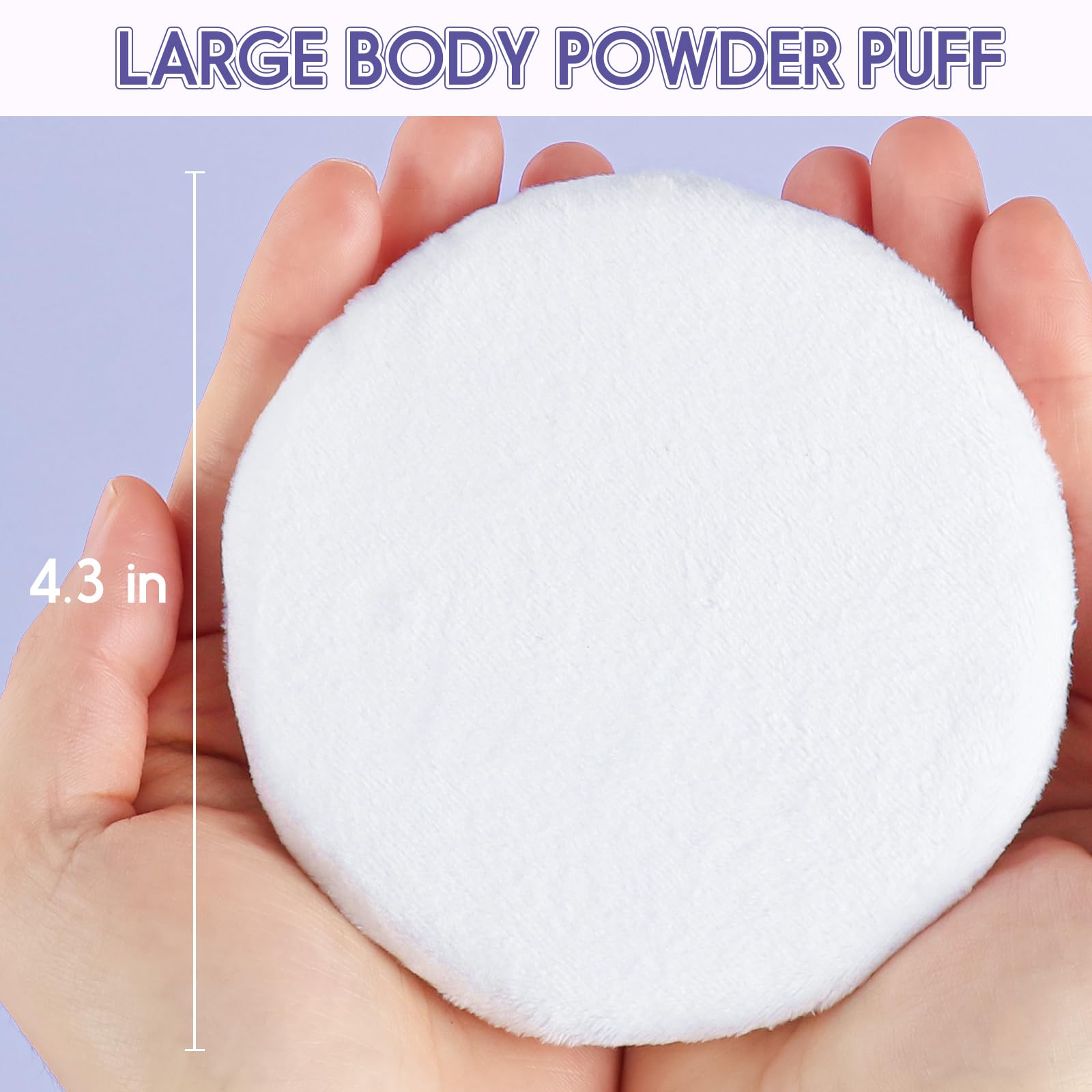 WSYUB Large 4.33’’ Body Powder Puff with Container - Soft Makeup Sponge for Loose Powder Application, Perfect for Full Body Makeup & Smooth Coverage