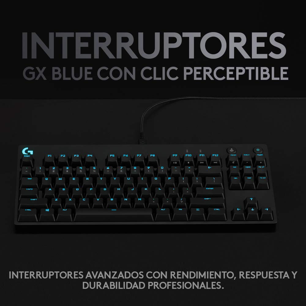 Logitech G Pro Mechanical Gaming Keyboard - Black (ES Layout) | High-Performance for Competitive Gaming & Esports | Perfect for PC & Console Gamers