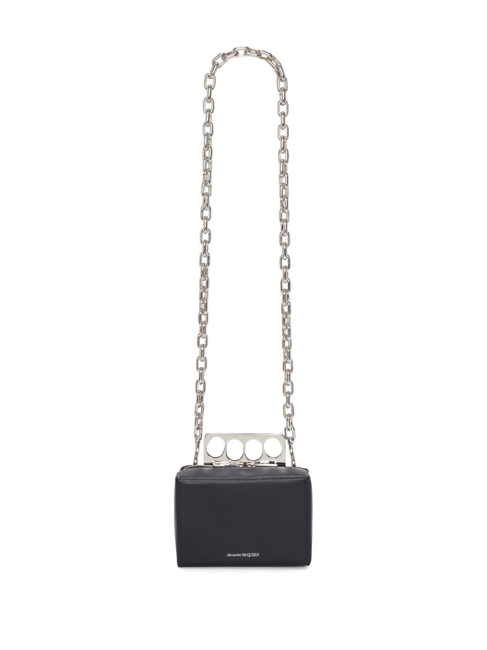 Alexander McQueen Black Leather Shoulder Bag for Women - Stylish Designer Handbag for Work, Evening & Travel