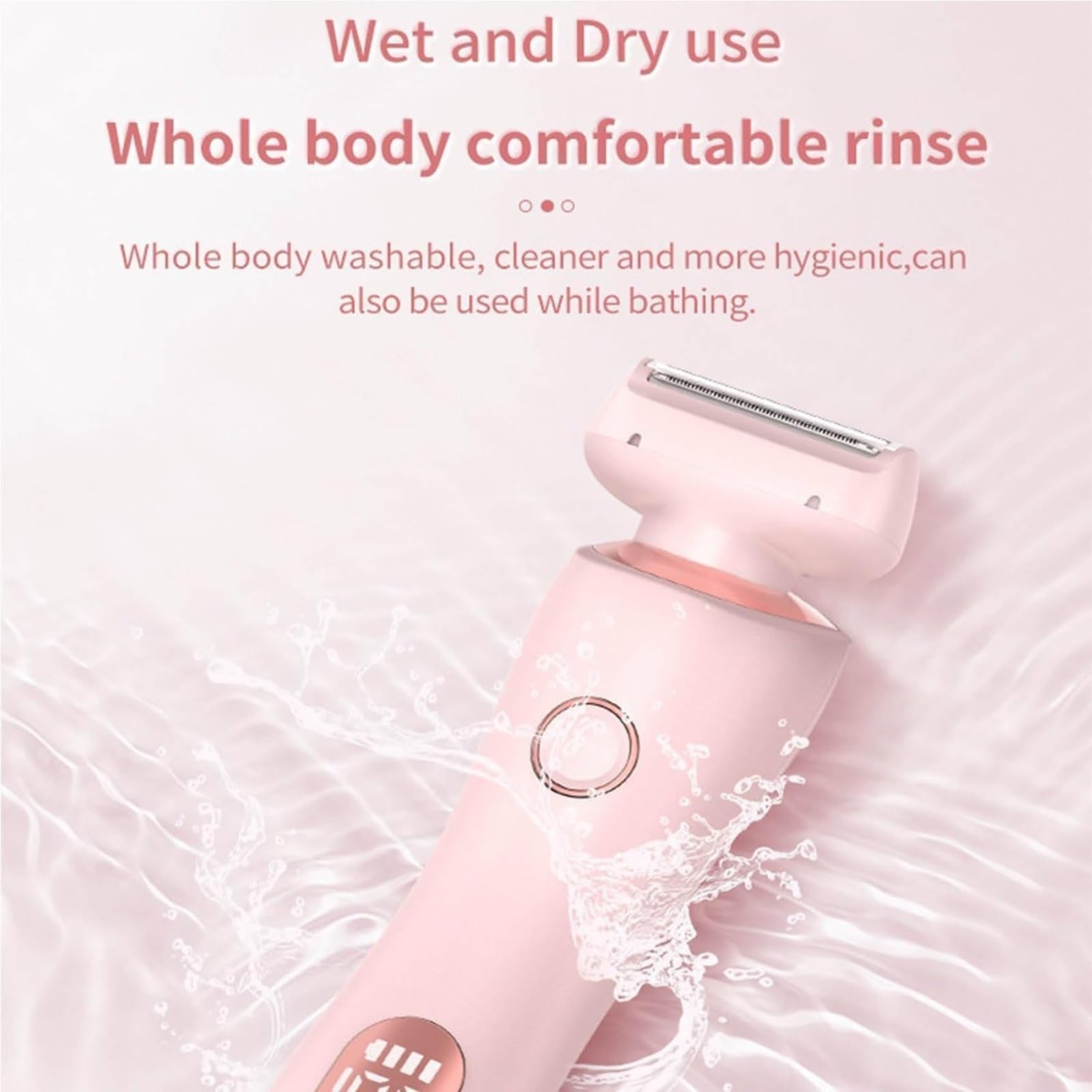 Solys Women's 2-in-1 Electric Razor & Shaver - Dual Head Rechargeable Bikini & Leg Hair Removal for Smooth Shaving - Pink (Perfect for Travel, Gym & Quick Hair Removal at Home)