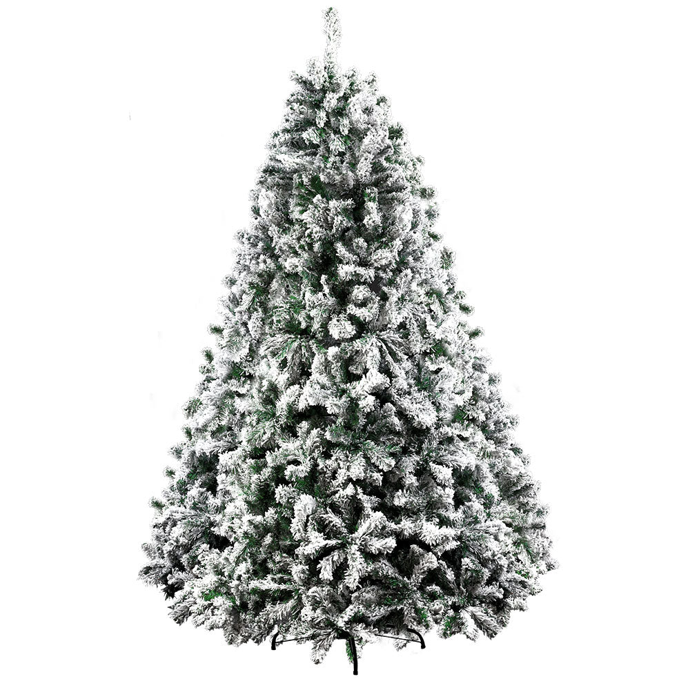 Premium 7.9ft Artificial Christmas Tree with 1500 Snowy Tips - Perfect for Home, Office, and Holiday Decorations