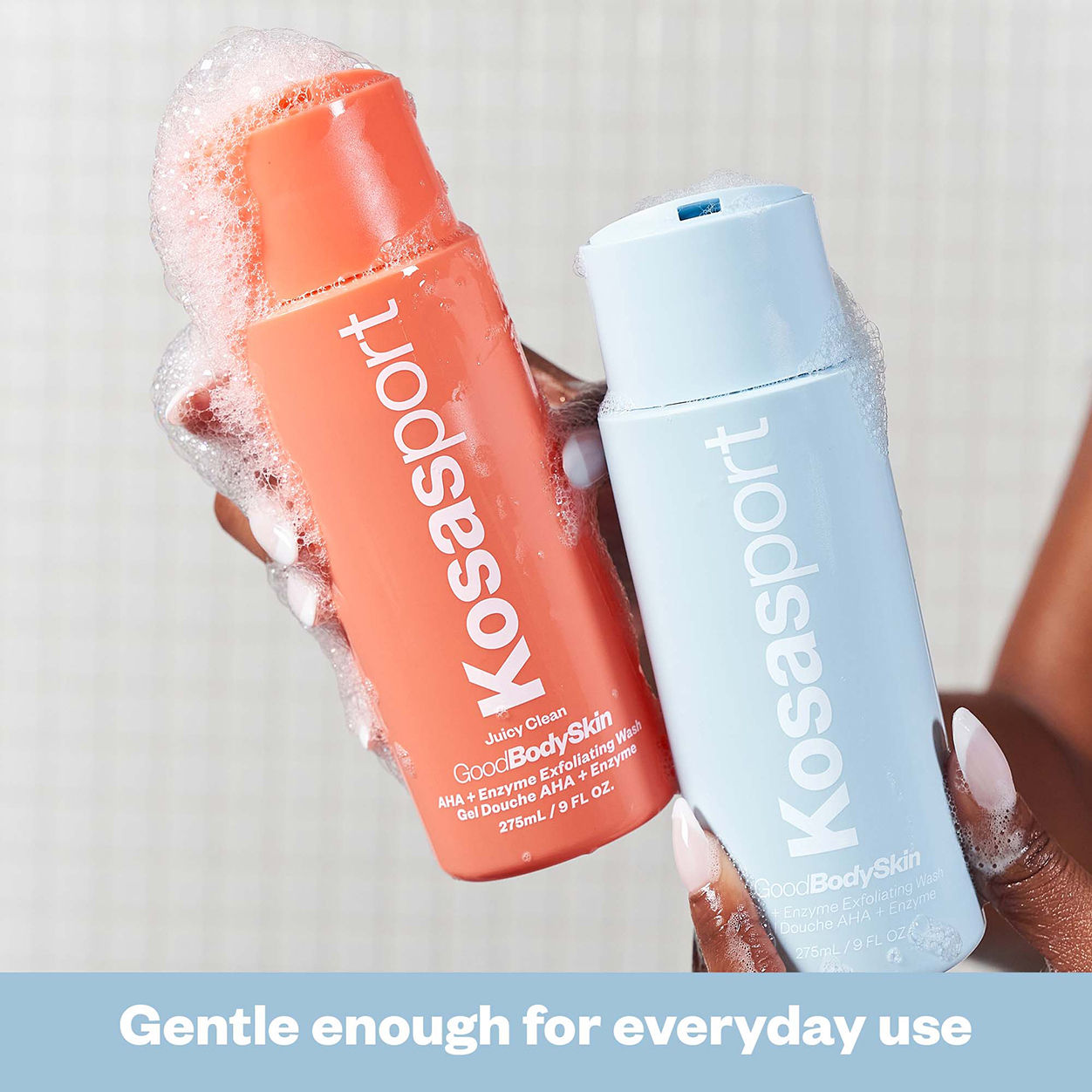 AHA & Enzyme Exfoliating Body Wash for Smooth Skin - Gentle Cleansing & Dead Skin Removal - Perfect for Daily Shower & Post-Workout Refreshment