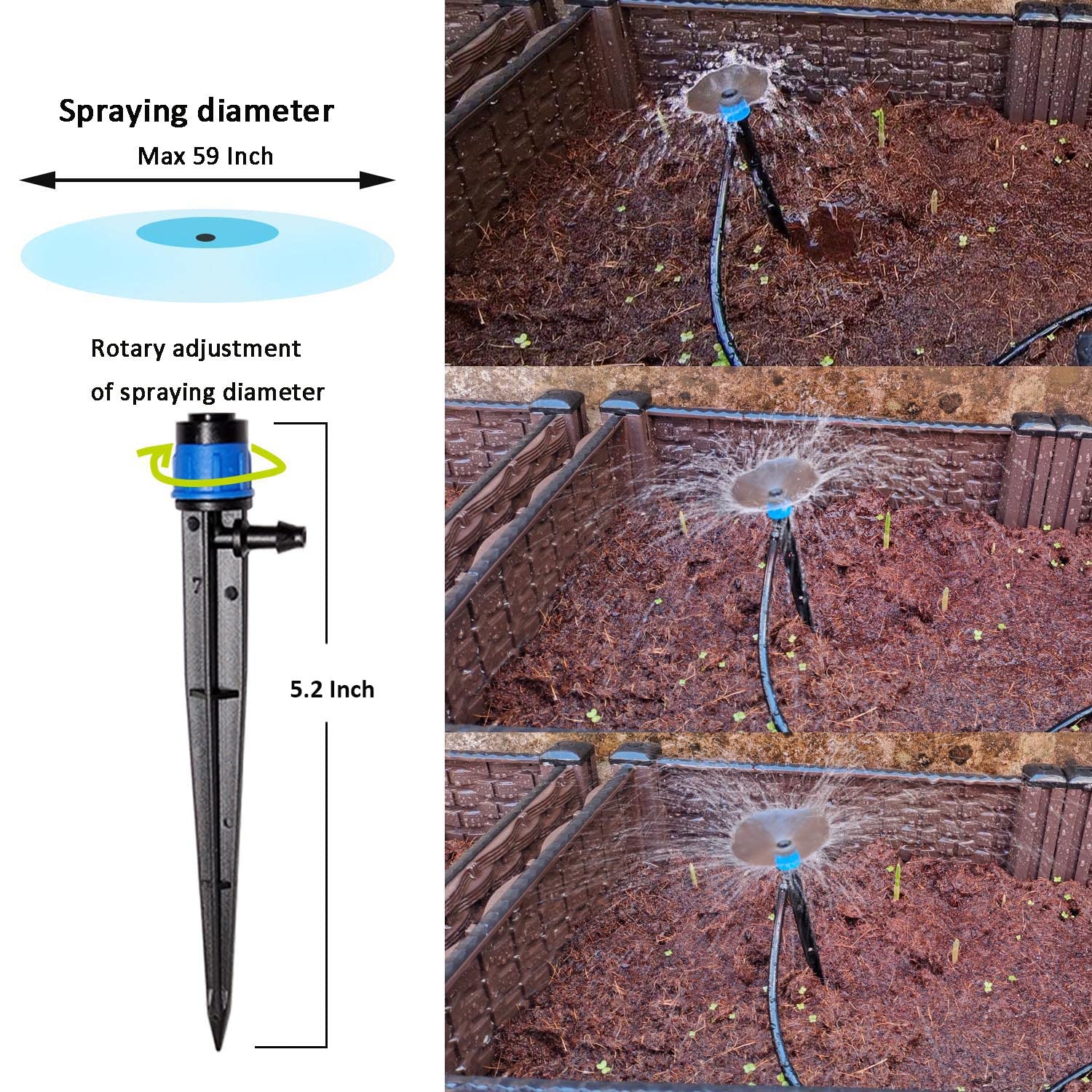 **Automatic Drip Irrigation Kit with Water Timer – 65.5FT 1/4