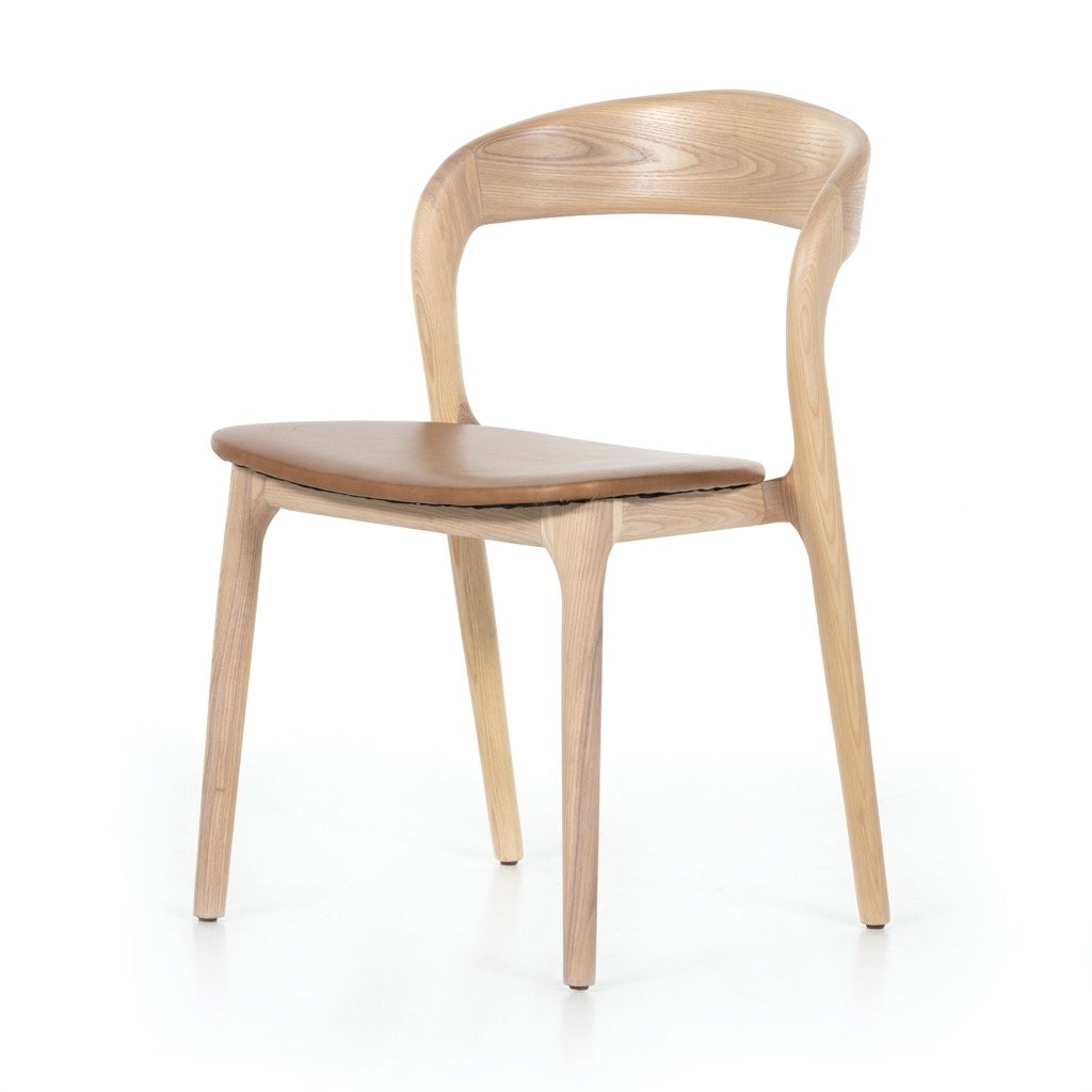 Amare Dining Chair - Sonoma Butterscotch Upholstered Side Chair for Kitchen, Dining Room & Breakfast Nook - Comfortable Modern Seating for Home & Restaurant