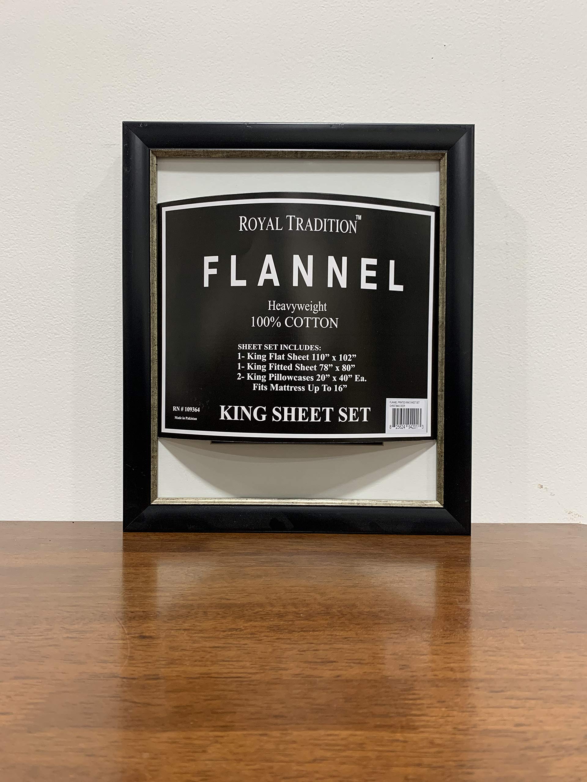 Royal Tradition Heavyweight Flannel King Size 4-Piece Bed Sheet Set - 100% Cotton, Plaid Print, 170 GSM - Ultra Soft & Warm for Winter Comfort - Perfect for Cozy Bedrooms, Guest Rooms & Cabin Retreats