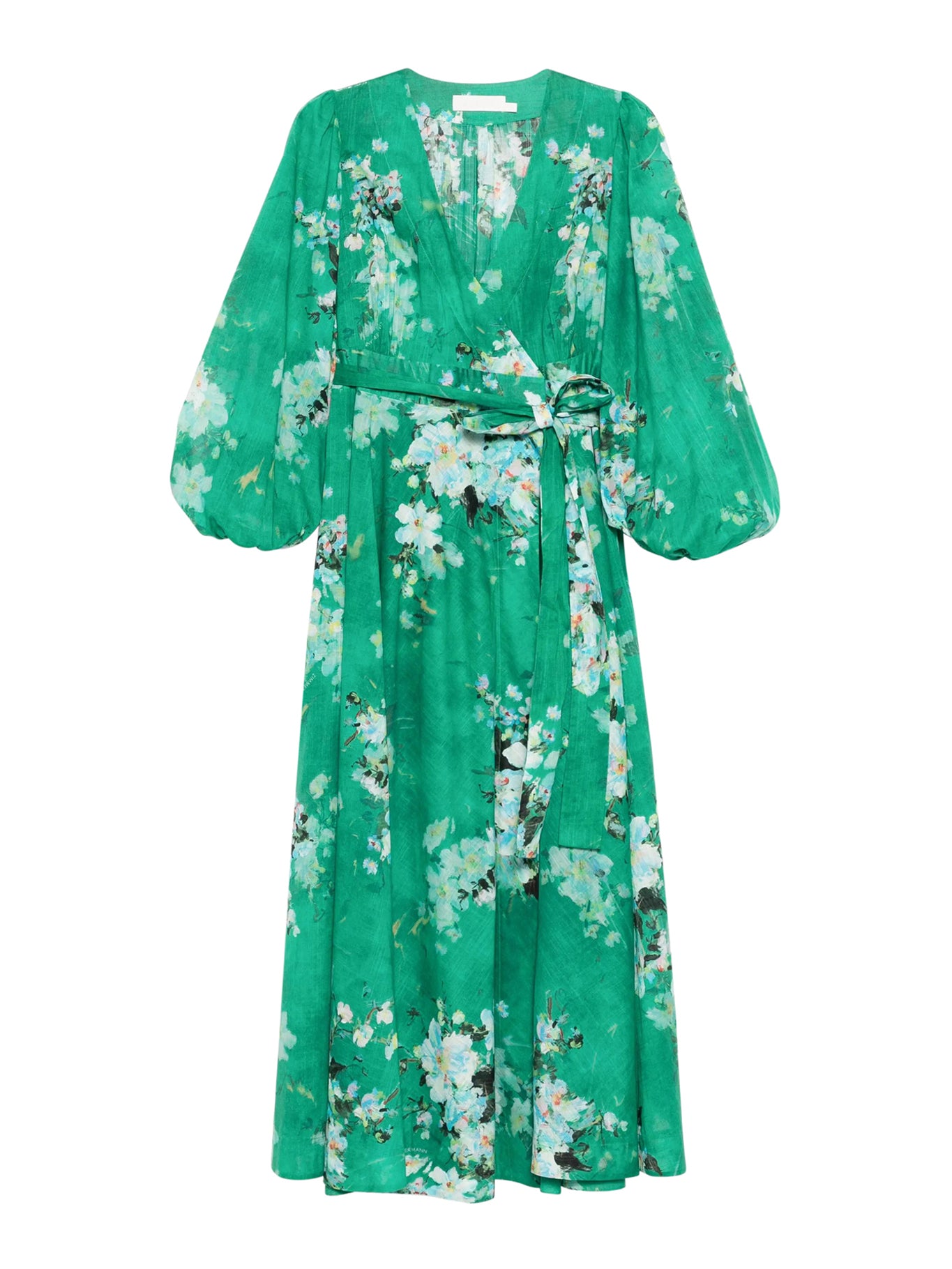 EVERLY WRAP MIDI DRESS for Women - Flattering V-Neck A-Line Summer Dress with Pockets - Perfect for Beach Vacations, Date Nights & Office Wear