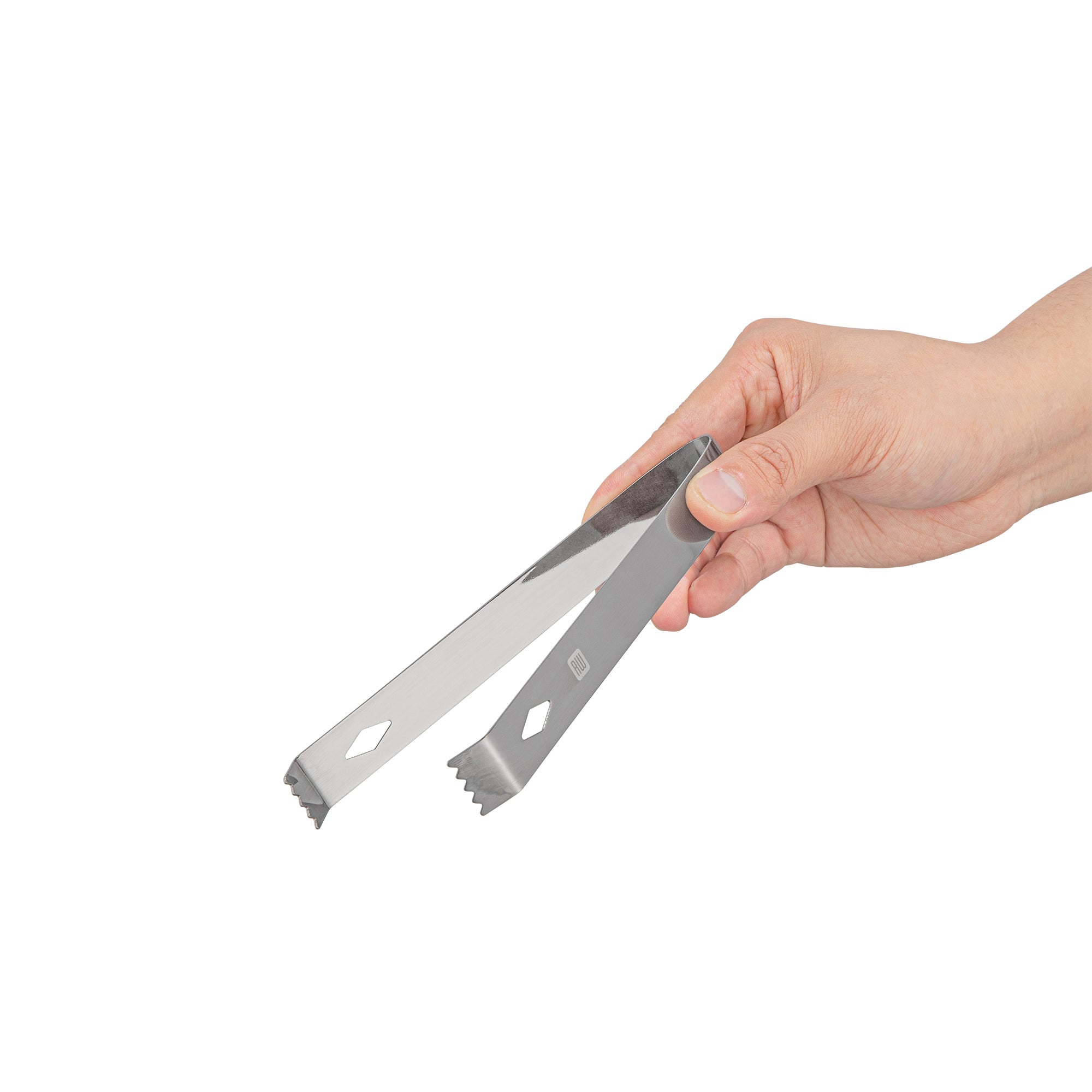 Premium Stainless Steel Ice Tongs - Bar Lux Black Plated 6.25