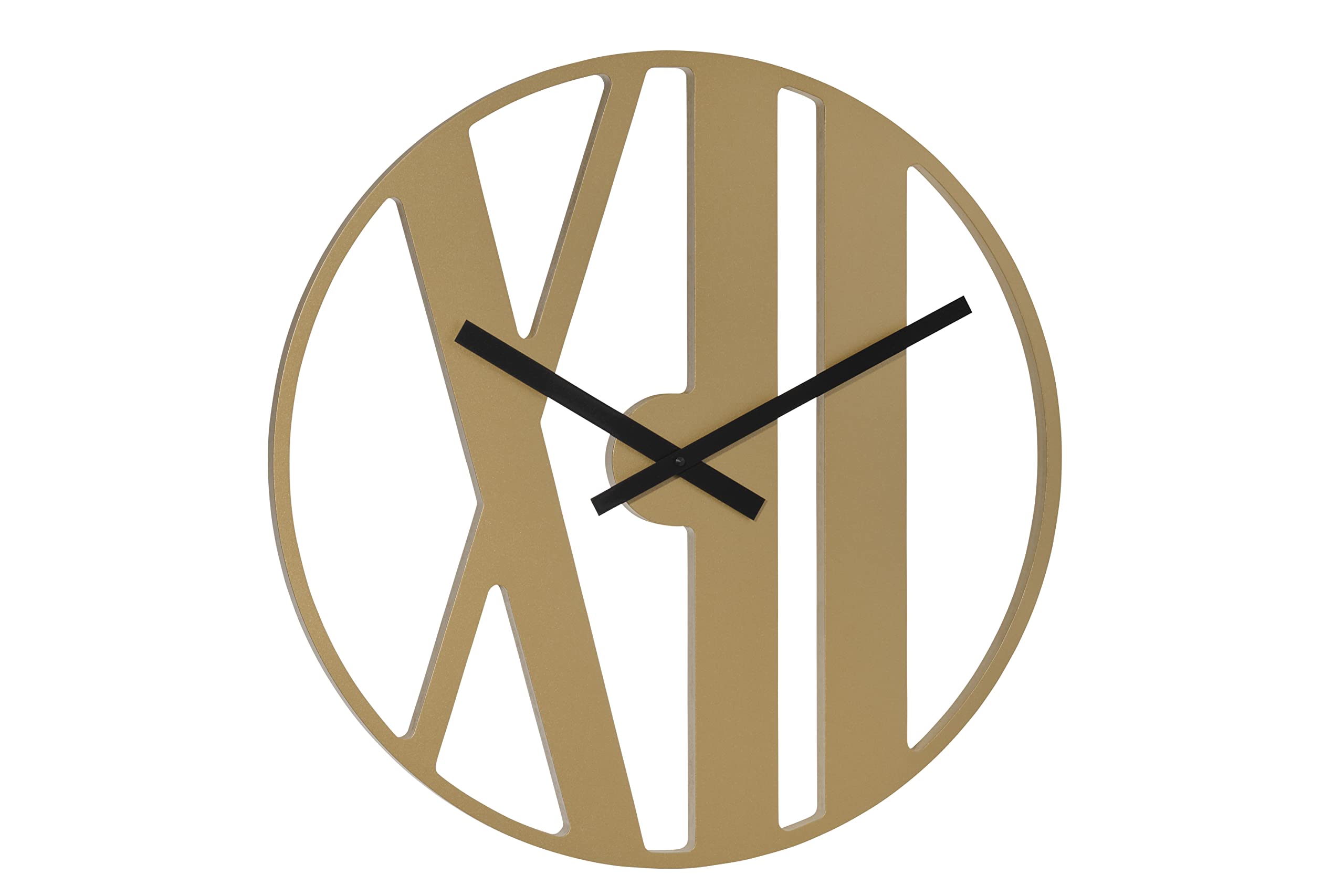 Premium Hermle Wooden Wall Clock with Gold Finish - 70 cm Diameter - Elegant Home & Office Decor for Living Room, Bedroom, or Study